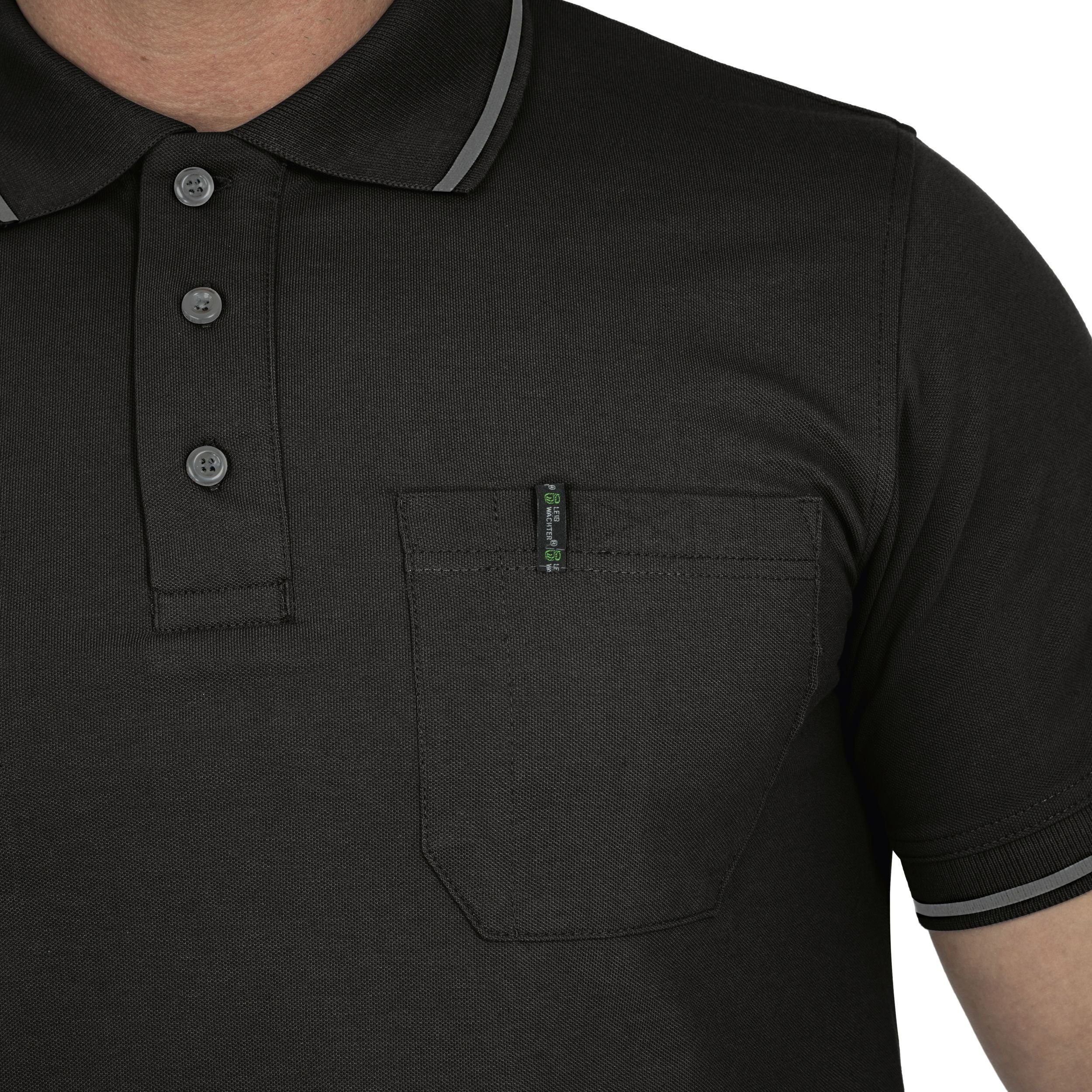 Leibwächter Poloshirt Flex-Line Herren Poloshirt kurzarm, mit Brusttasche & Stifttasche (Bequeme Workwear, antibakterielle, Antigeruchs- und Antipilling-Ausrüst – Bild 3 von 4