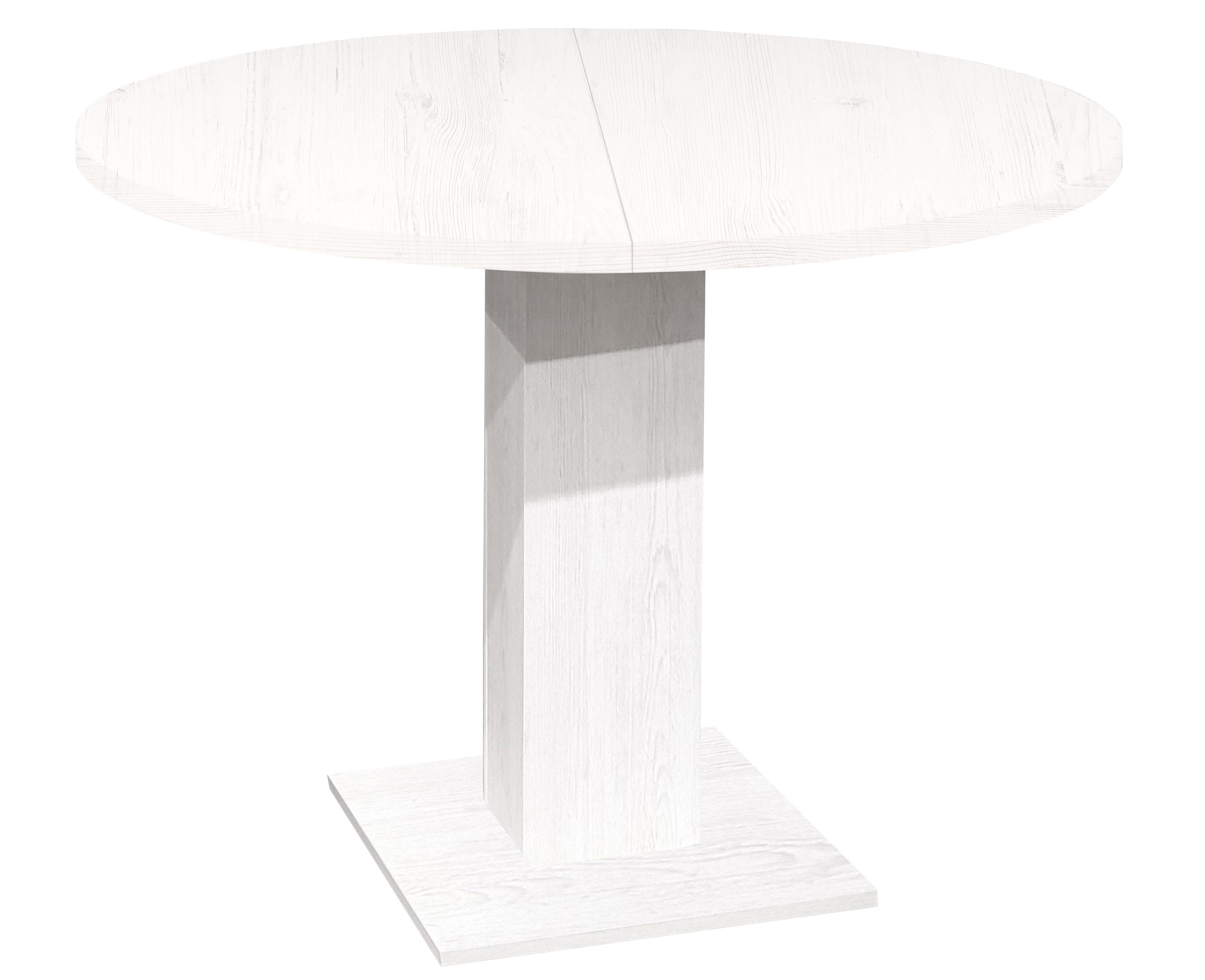 Mäusbacher Säulen-Esstisch (ausziehbar) in pino aurelio - 90x76x90cm (BxHxT günstig online kaufen