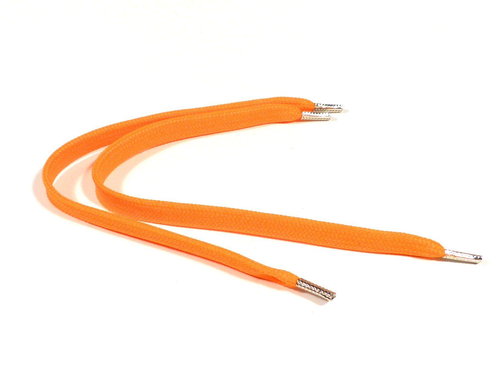 Rema Schnürsenkel Rema Schnürsenkel Orange - flach - ca. 8-10 mm breit für Sie nach Wunschlänge geschnitten und mit Metallenden versehen