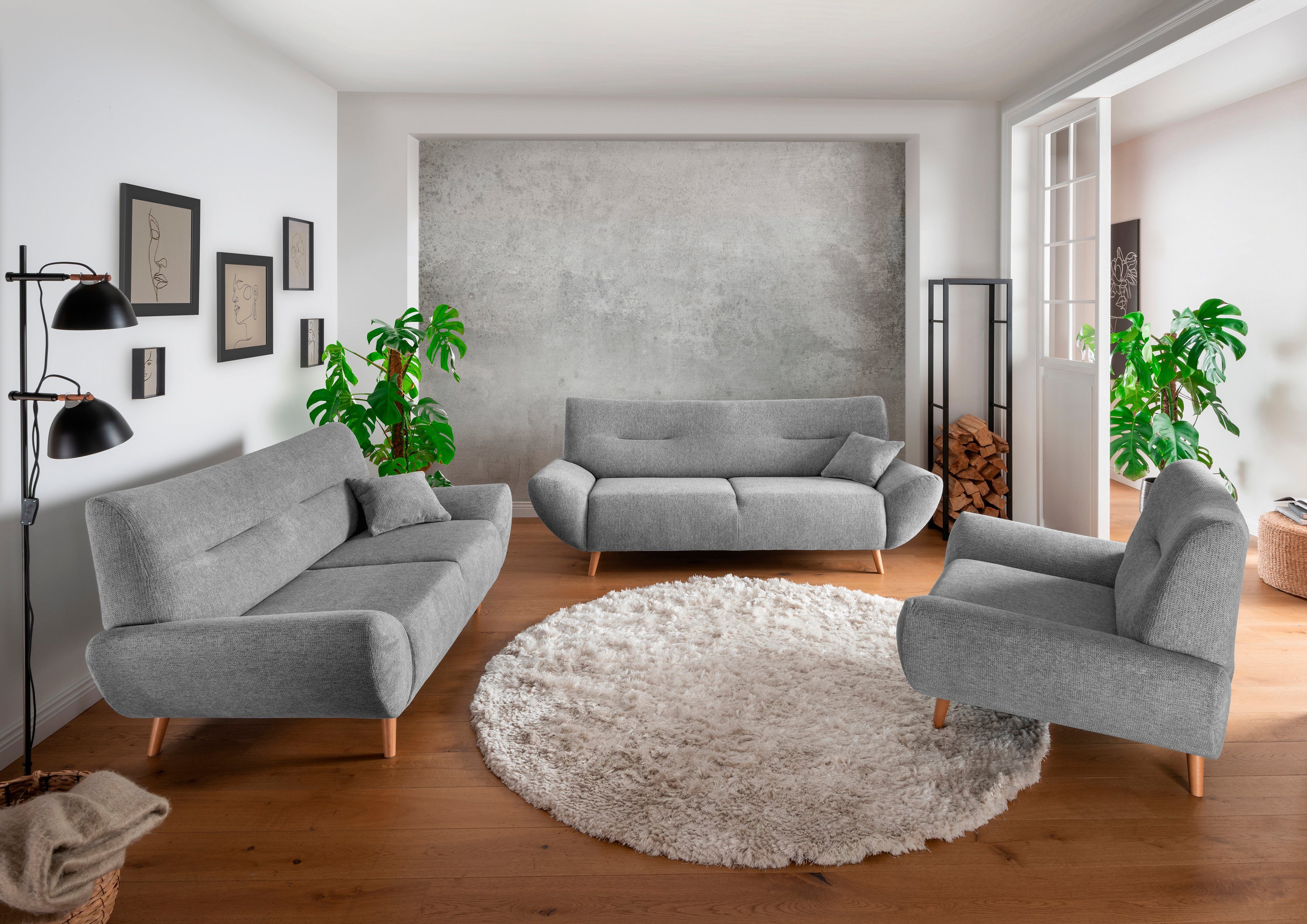 INOSIGN Polstergarnitur Drago elegant und zeitlos, komfortabel, moderne For günstig online kaufen