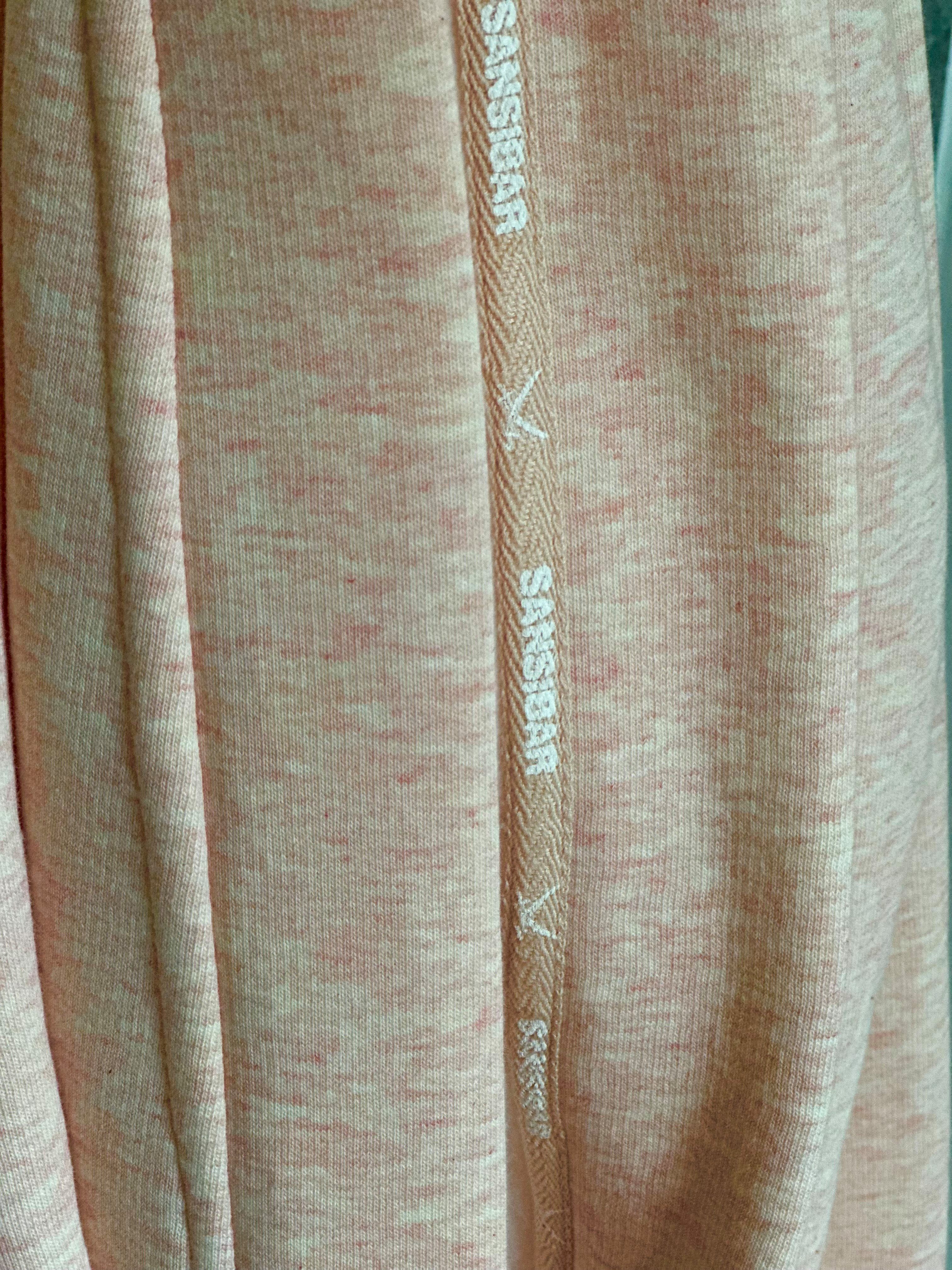 Sansibar Sylt Unisex-Bademantel Hausmantel apricot Kimonokragen, Gürtel, Innenseite, Gürtel Herren, Damen formstabiler softe Seitentaschen
