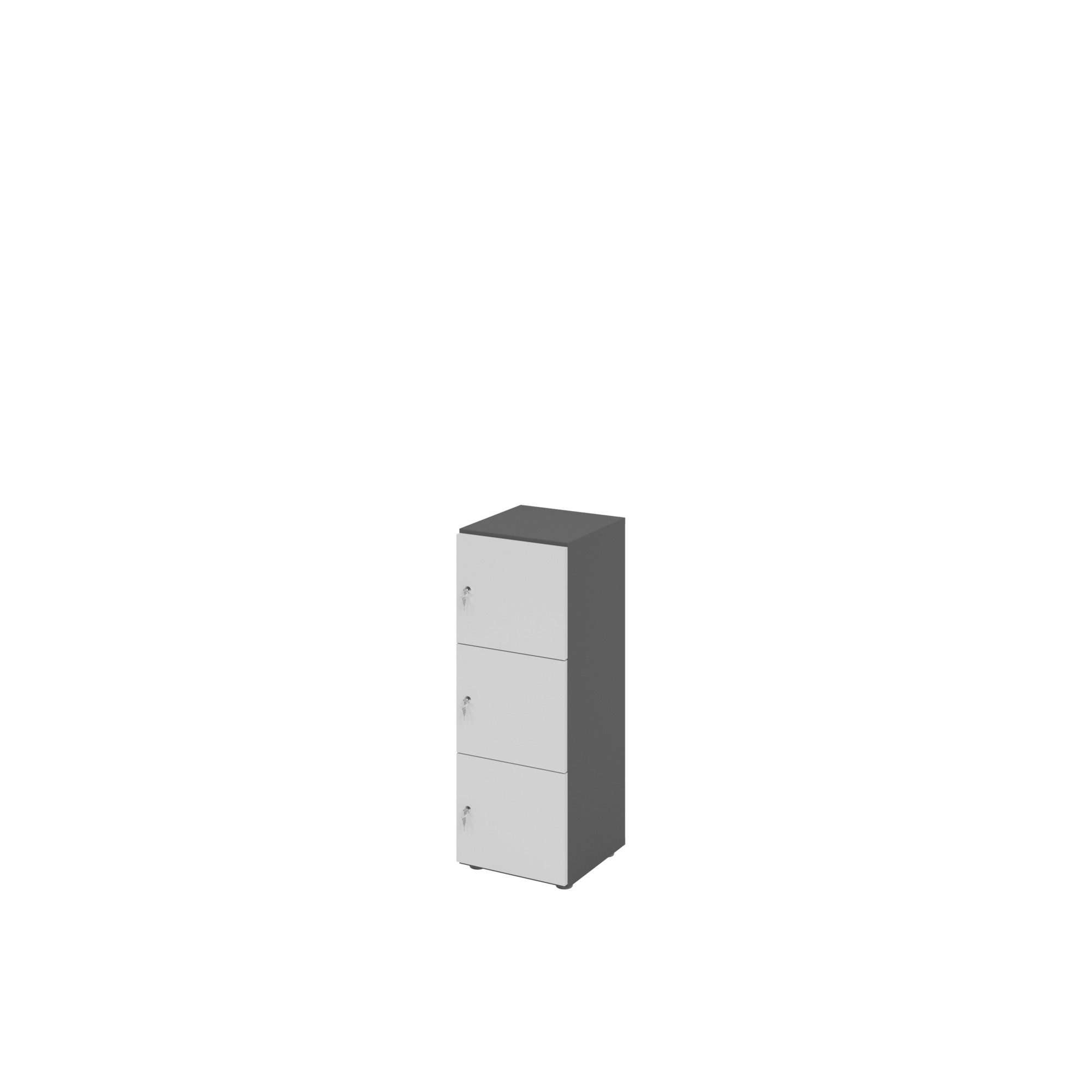 Tresor Schliessfachschrank 3OH 3xDS graphit/grau