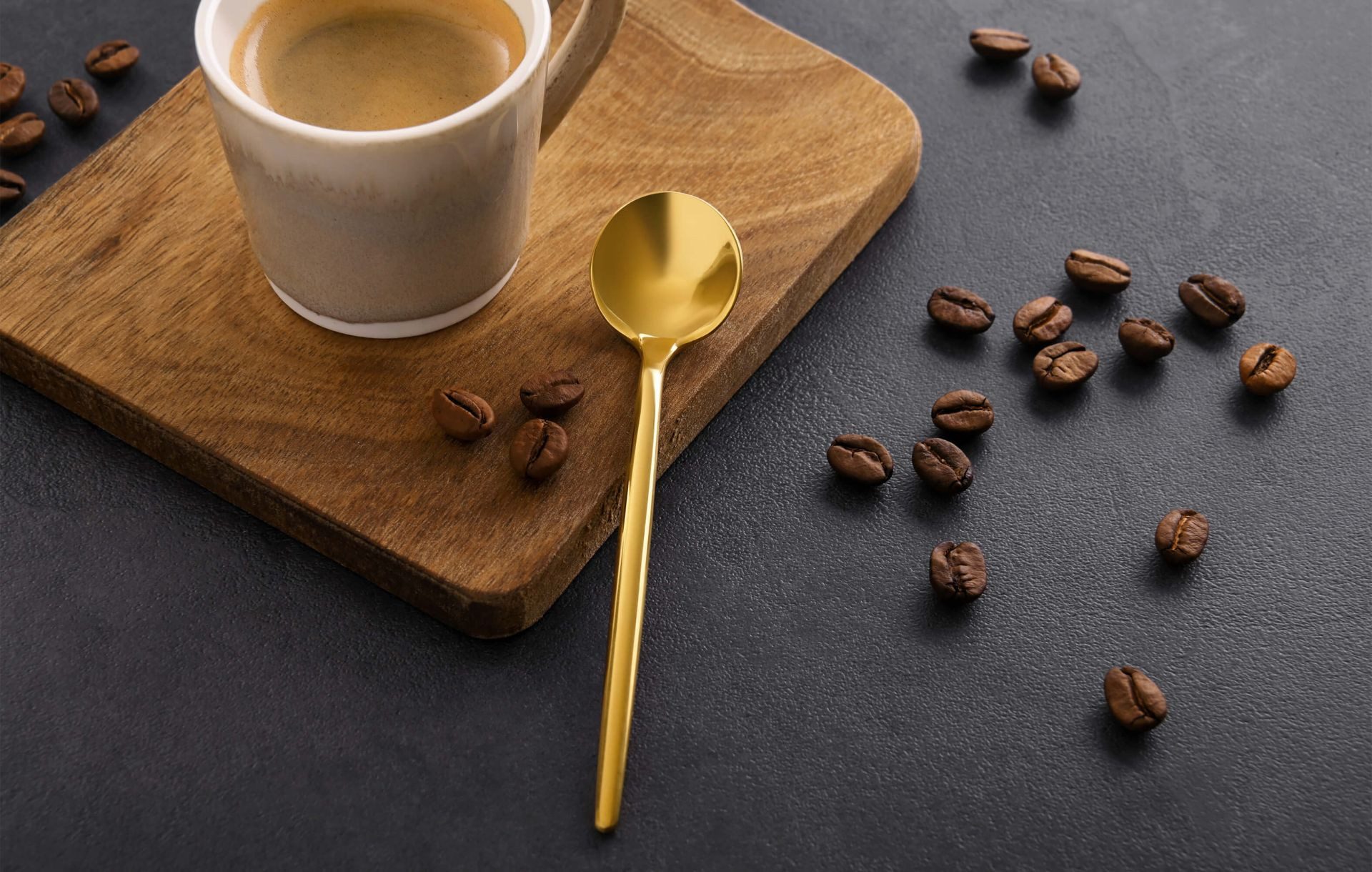 GRÄWE Espressolöffel (6 Stück), GRÄWE Espressolöffel Provence, 6-teilig, gold, Edelstahl