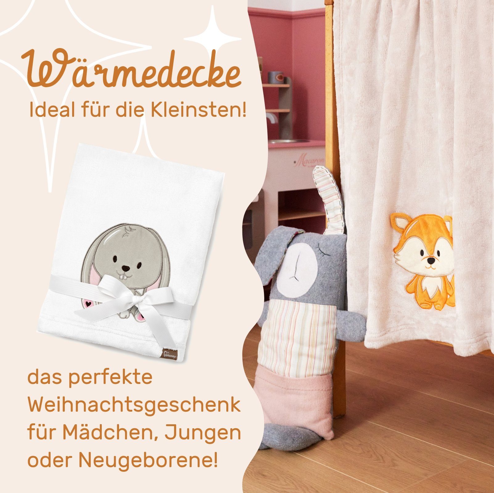 Wohndecke Warme Kuscheldecke Babydecke Blanket Baby Geschenk BE20-168, Be Mammy