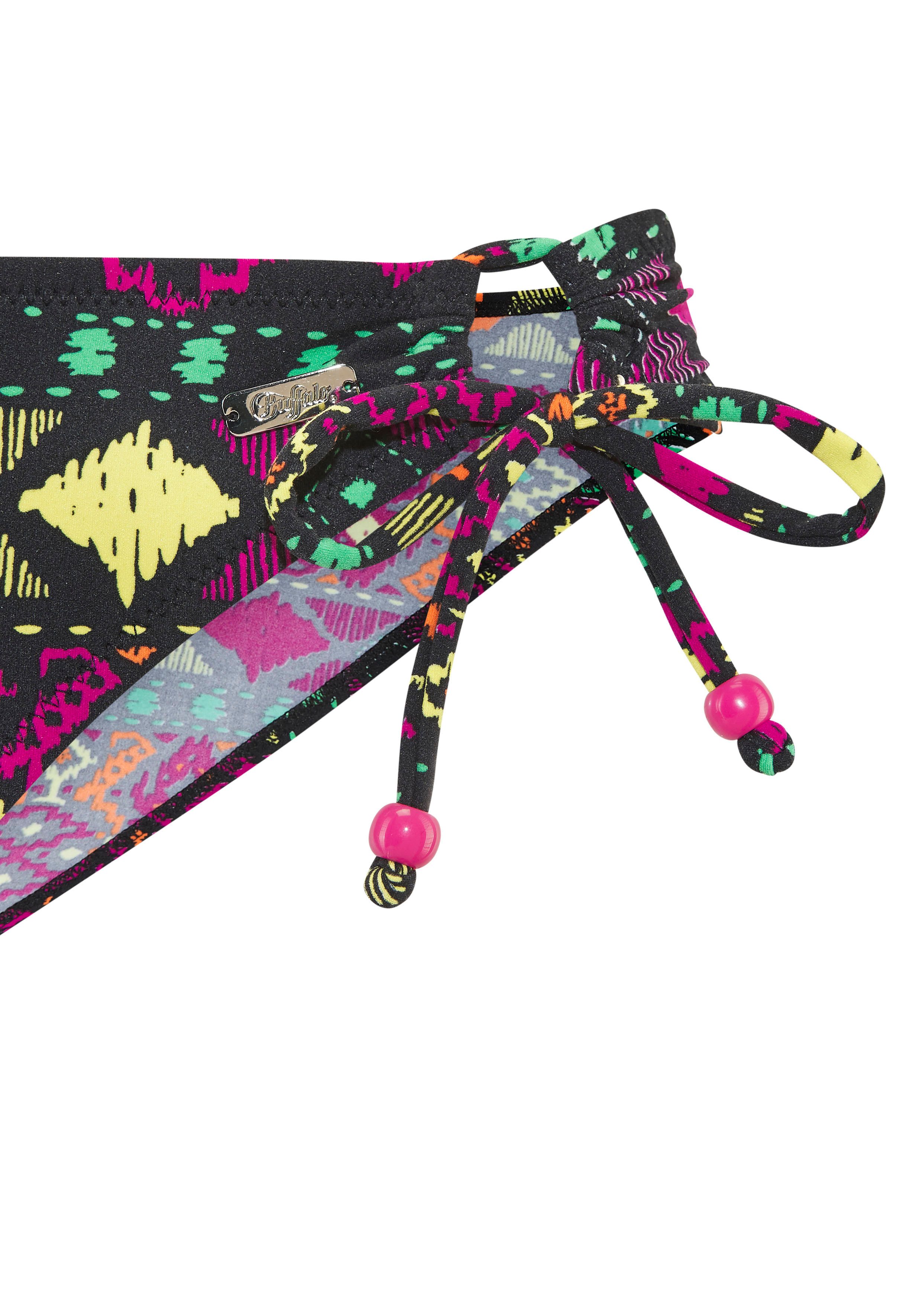 Buffalo Bandeau-Bikini bunter Ethnodruck