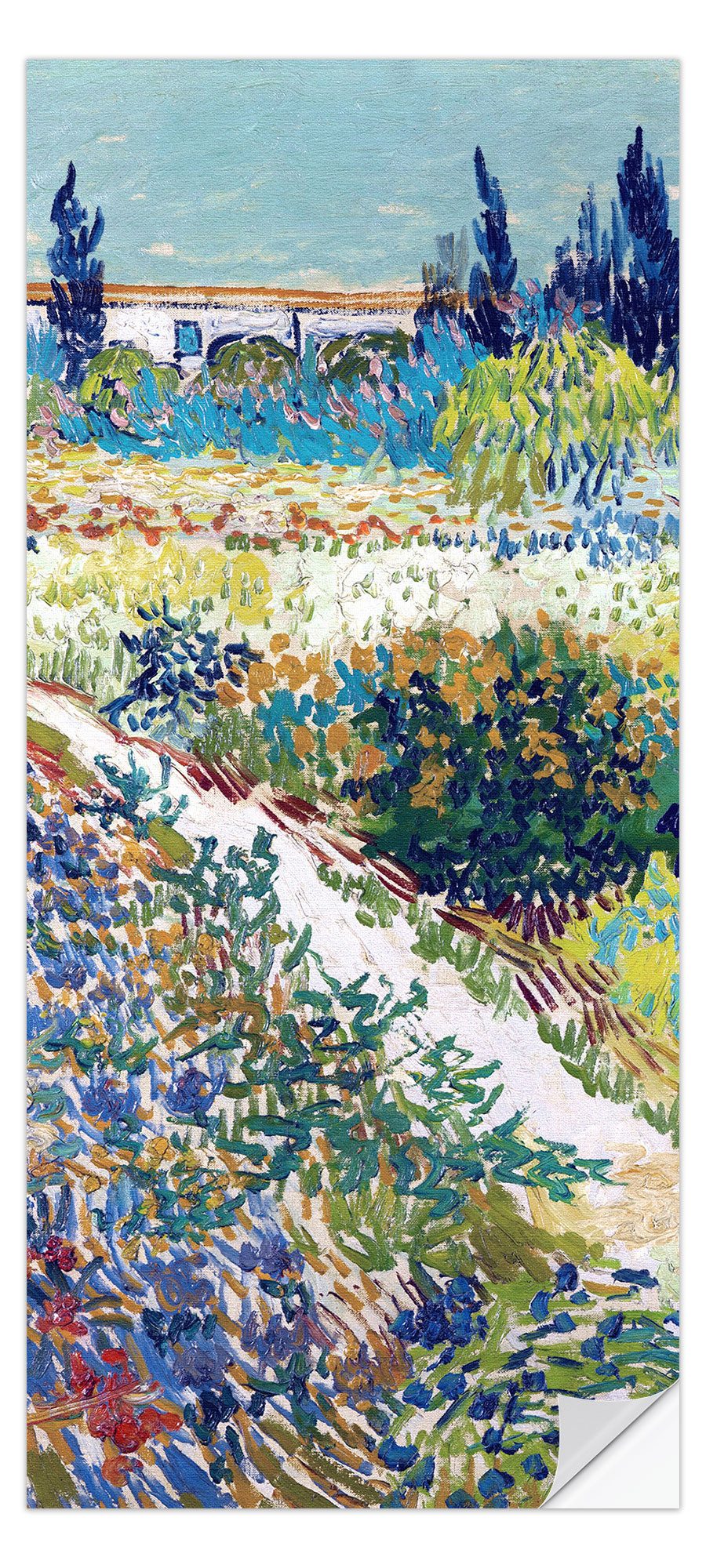 Posterlounge Wandfolie Vincent van Gogh, Garten bei Arles (Detail), Wohnzimmer Malerei