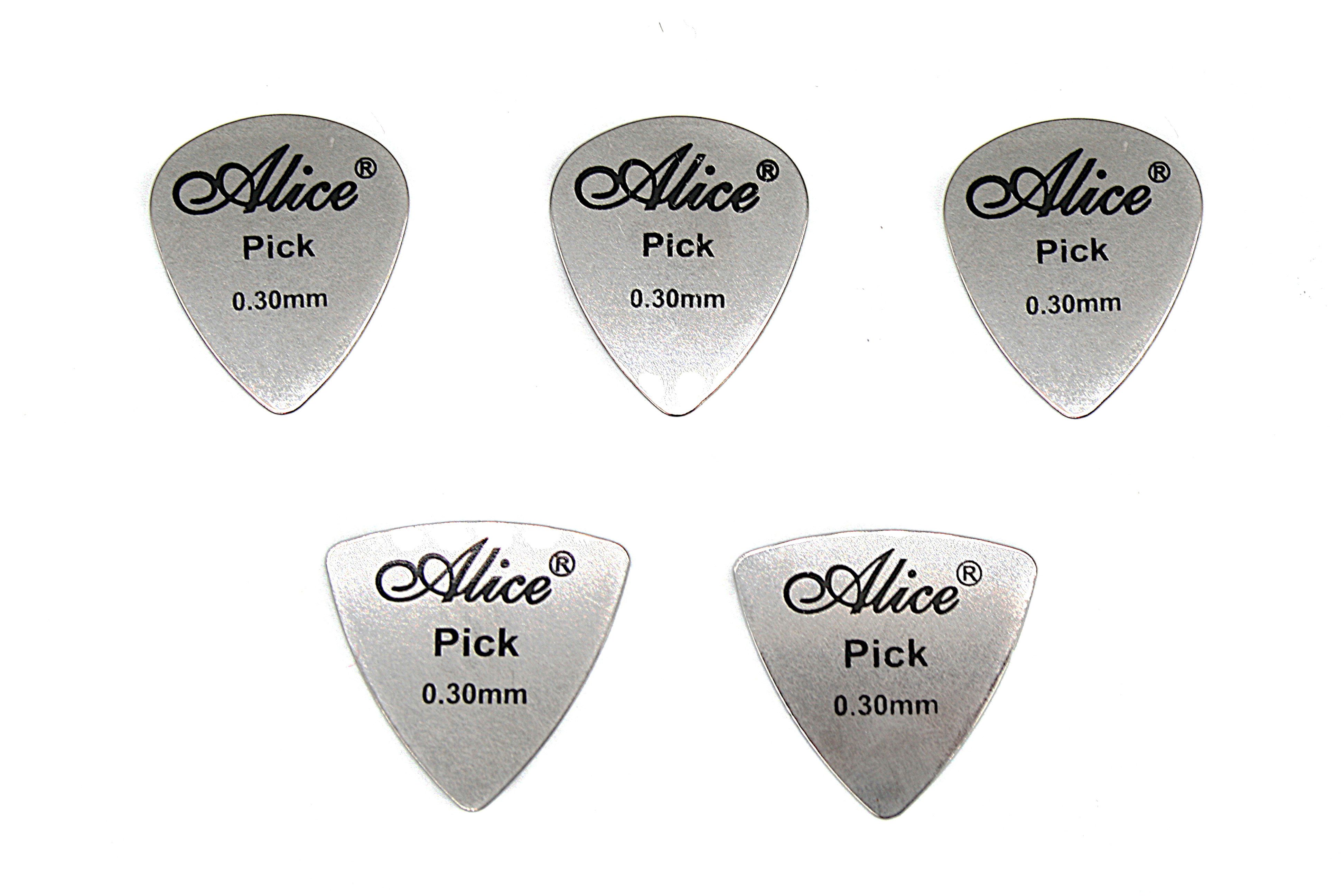 Leuchtklang Plektrum Alice Gitarrenplektren Metall Bass Gitarre Plektrum Plektren