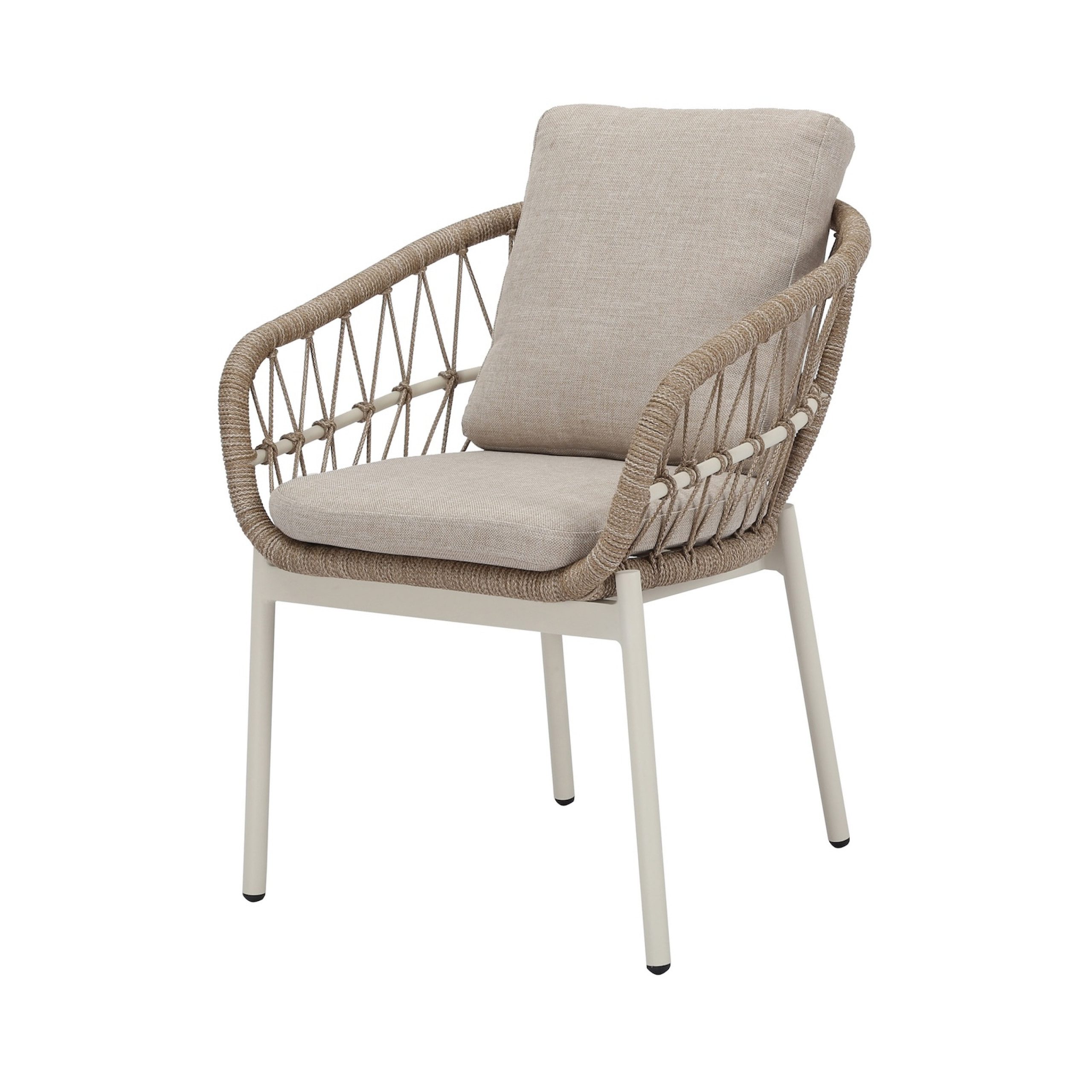 Best Freizeitmöbel Gartenstuhl Best Tropea Outdoor Dinning Stuhl Gartenstuhl Sand Aluminium