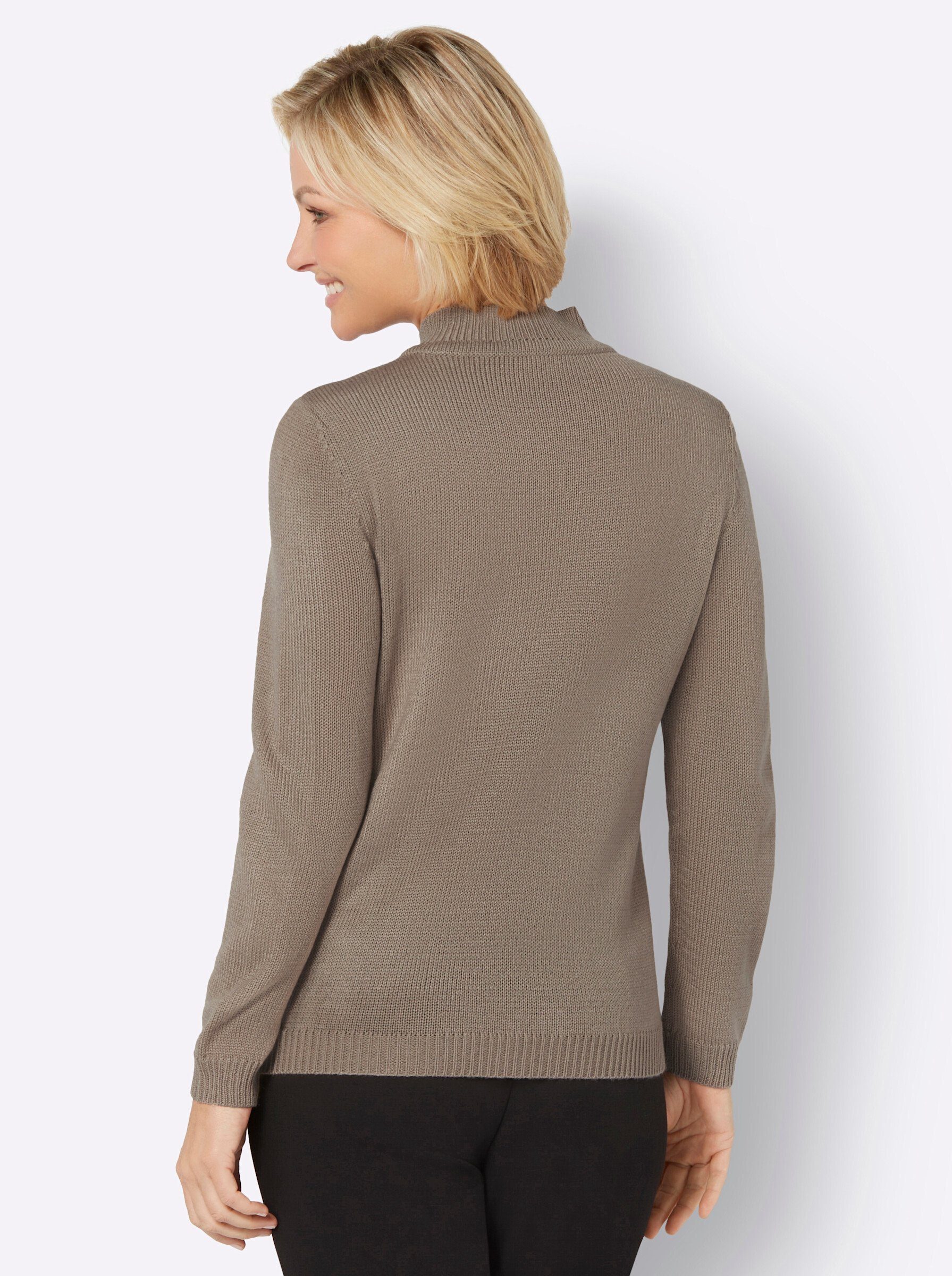 Sieh an! Strickpullover Stehkragenpullover . günstig online kaufen