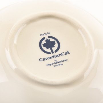 Canadian Cat Company Futternapf »Cat Diner Futterbar - braun«, Keramik, für Katzen mit dritter Schale für z.B. Katzengras oder Trockenfutter