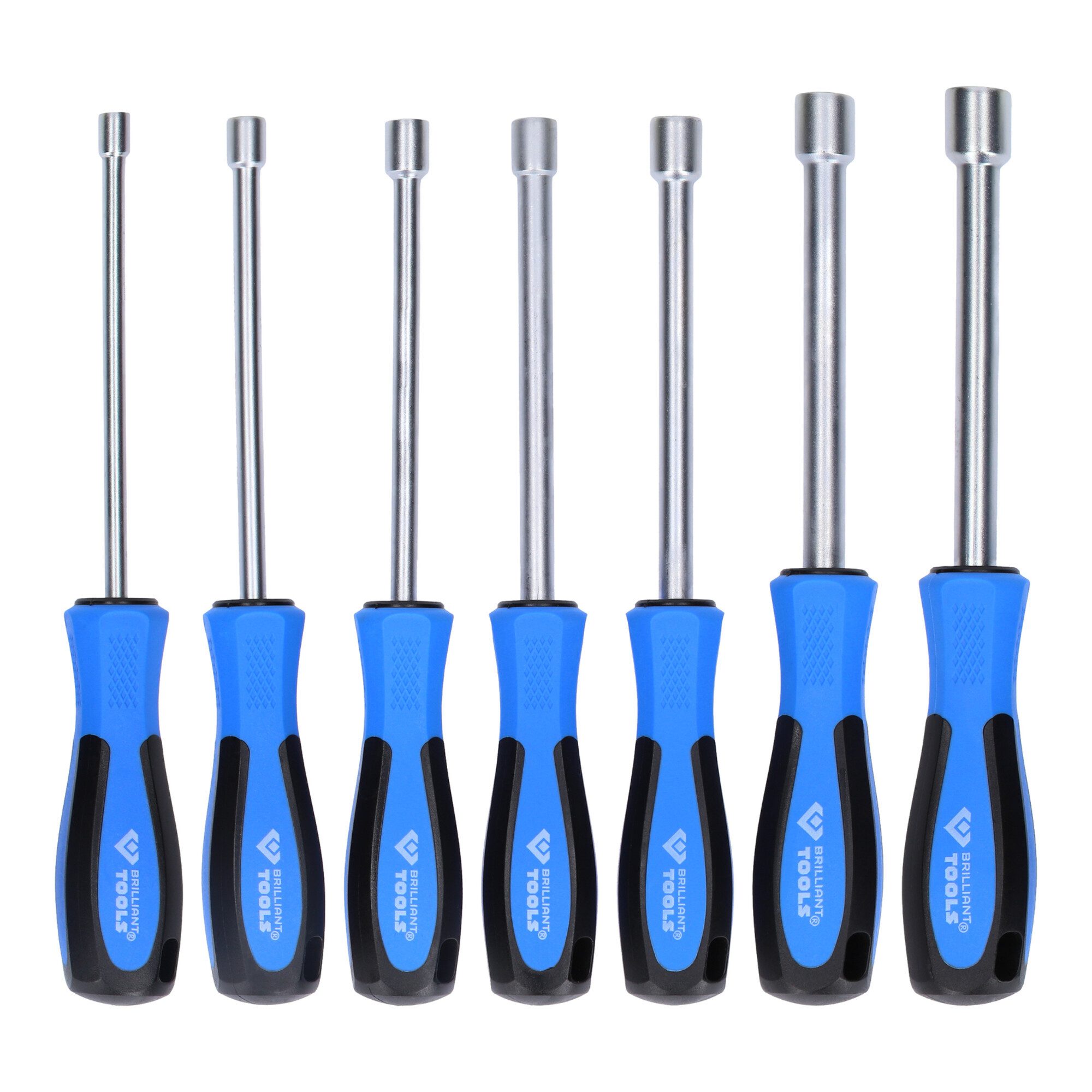 Brilliant Tools Steckschlüssel Brilliant Tools Stecknuss-Schraubendreher-Satz, 7-tlg, M5 - M12