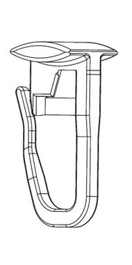 Gardinengleiter Faltengleiter/Universalgleiter mit Flachkopf 11x9 mm, dekondo, (100-St), mit Faltenlegehaken verschließbar