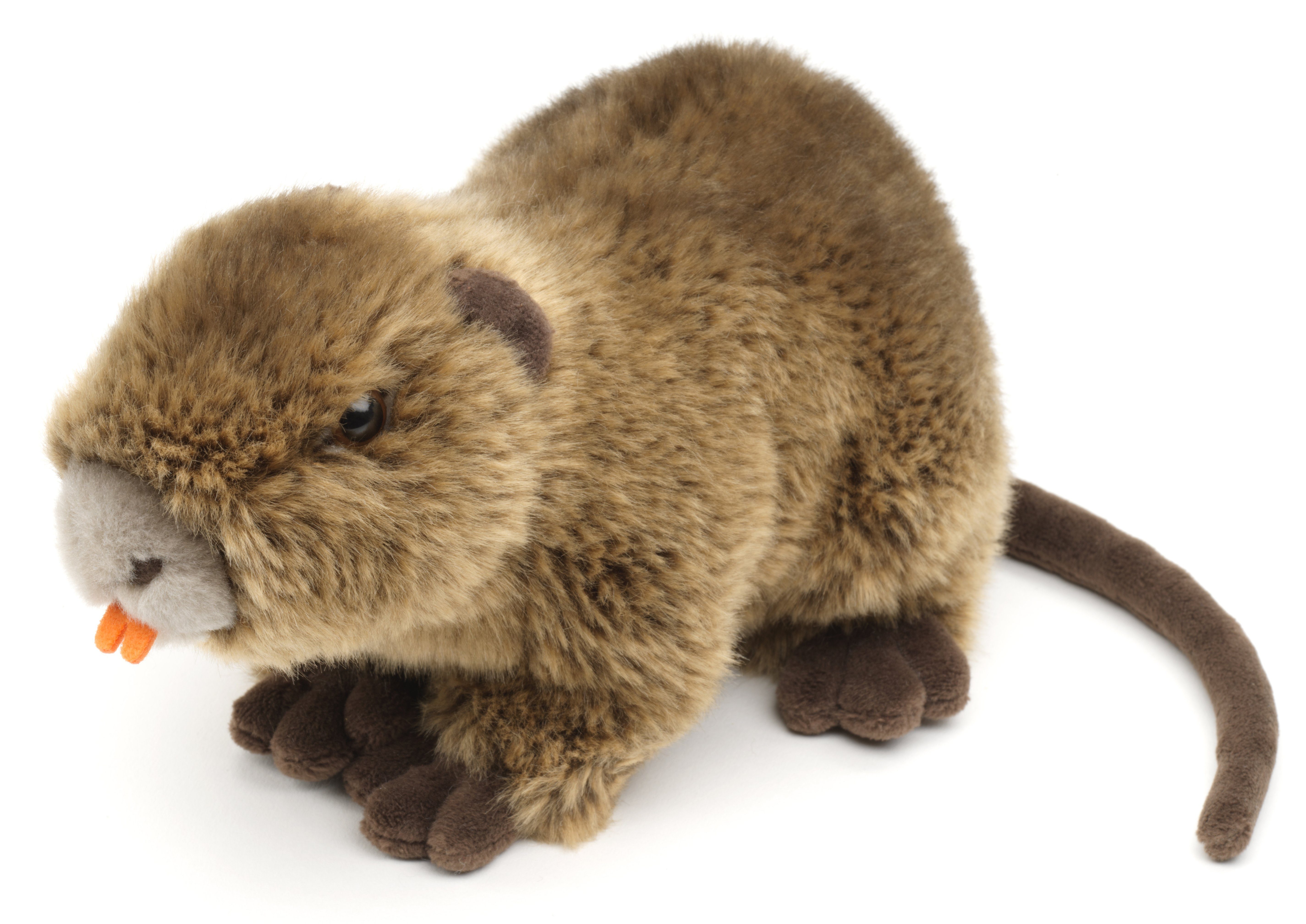 Uni-Toys Kuscheltier Nutria - 22 cm (Länge) - Plüsch-Biberratte, Sumpfotter - Plüschtier, zu 100 % recyceltes Füllmaterial
