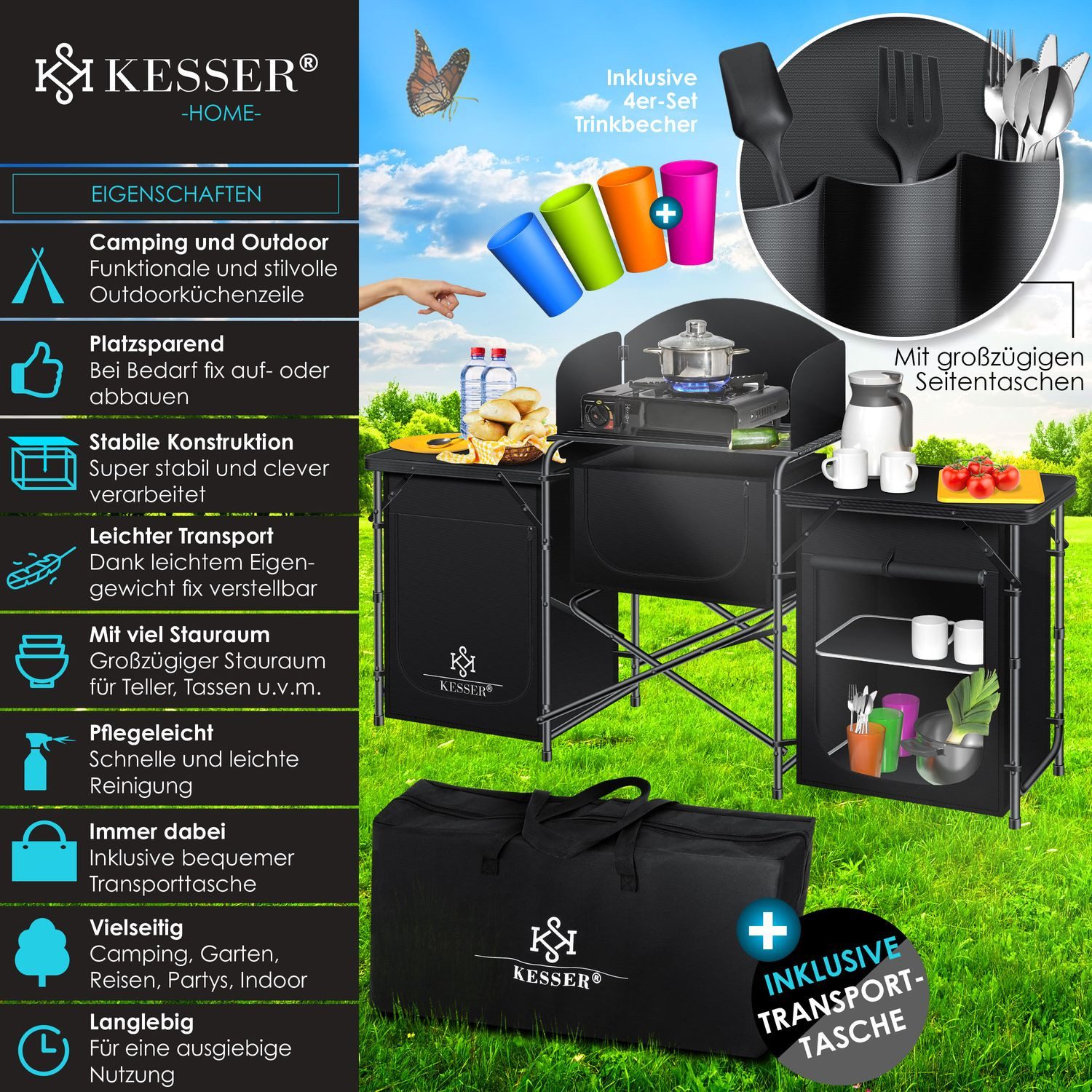 KESSER Campingschrank Campingschrank, Campingküche mit Aluminiumgestell günstig online kaufen