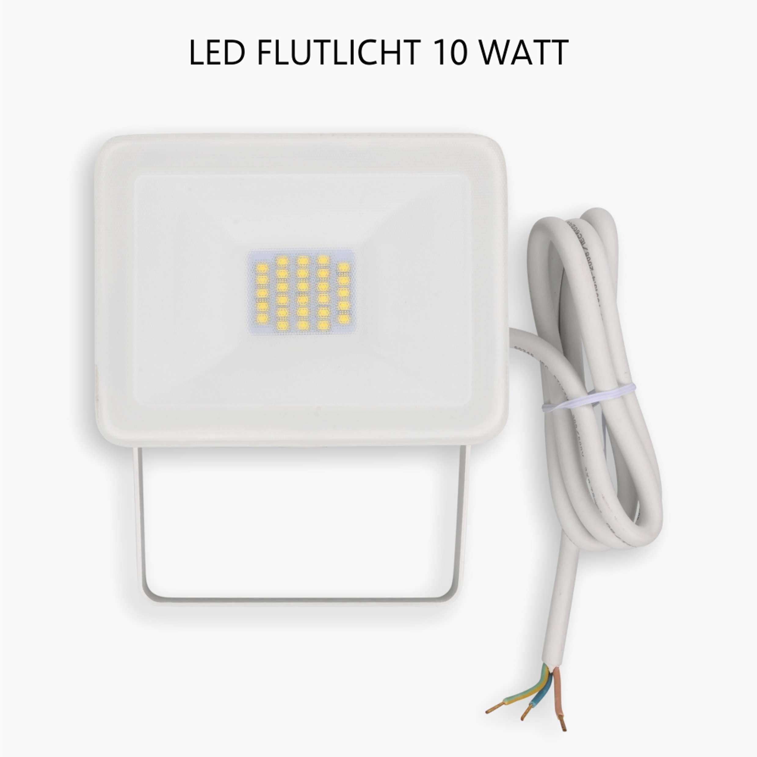 LED 90 integriert, Klasse der LF60, Frostbeständig, Wasserdicht LED-Strahler, cm Elro langes Sicherheitsglas fest LED I, Neutralweiß, Stromkabel, Wandstrahler