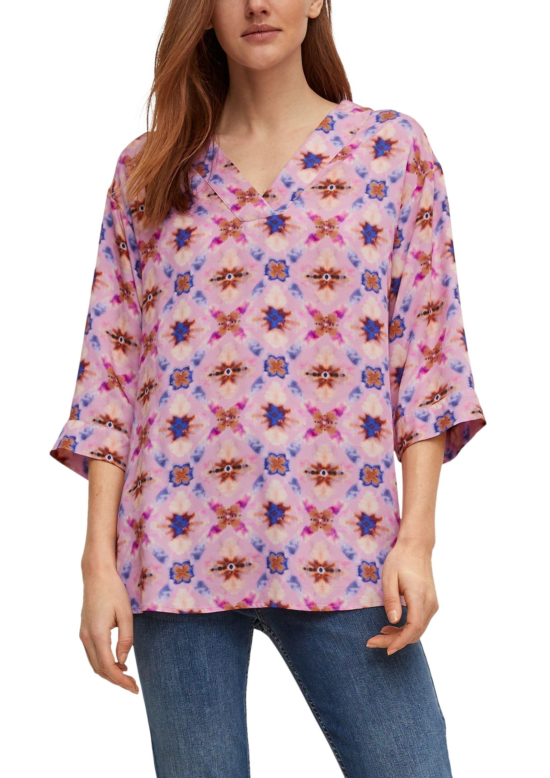 comma Druckbluse Viskosebluse