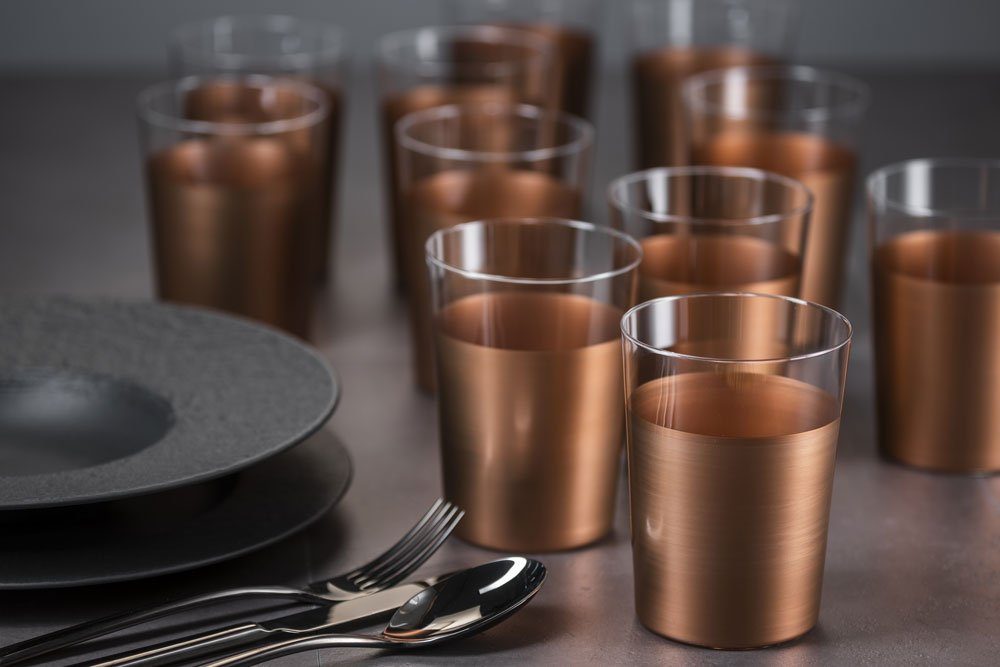 Eisch Germany Cocktailglas Becher kupfer Secco Flavoured - 2 Stück in Geschenkröhre, 2-tlg., glas, in Handarbeit mit einer zart schimmernden Glasur in Kupfer beschichtet