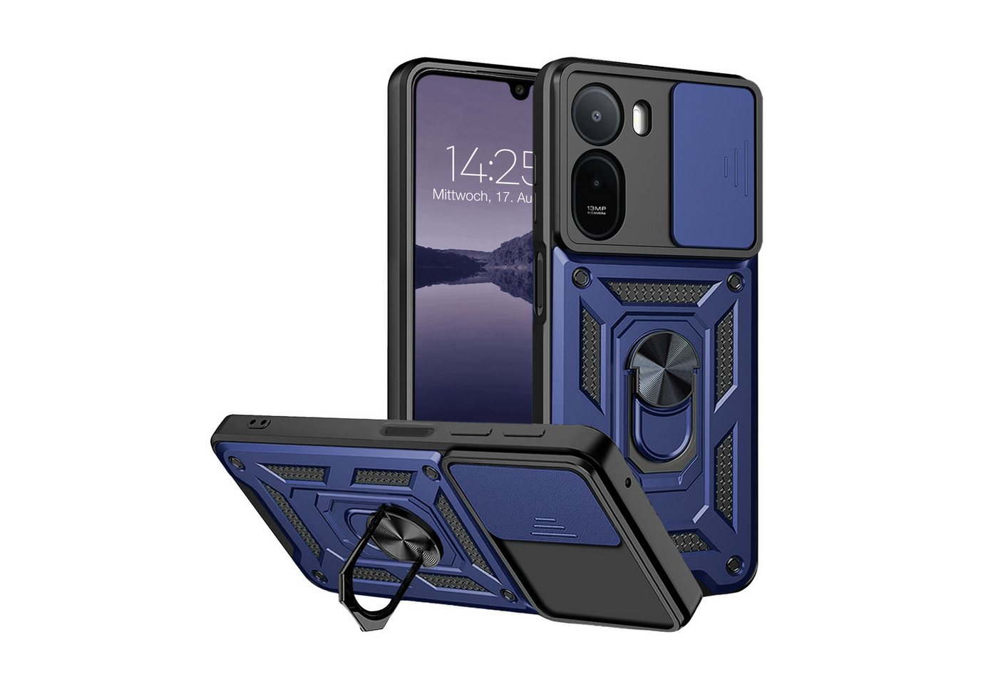 Tec-Expert Handyhülle Outdoor Cover Hülle für Xiaomi Redmi A7 Pro 6.9 Zoll, 6.9, Premium Hülle mit Kameraschutz aus verstärktem Polycarbonat