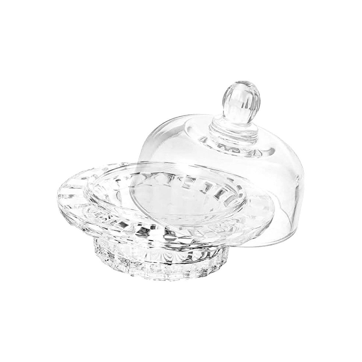 Sunay Zuckerdose Glasdose mit Deckel - ø10 cm, Stilvoll & Praktisch, Glas, (1-tlg), mit Glasdeckel