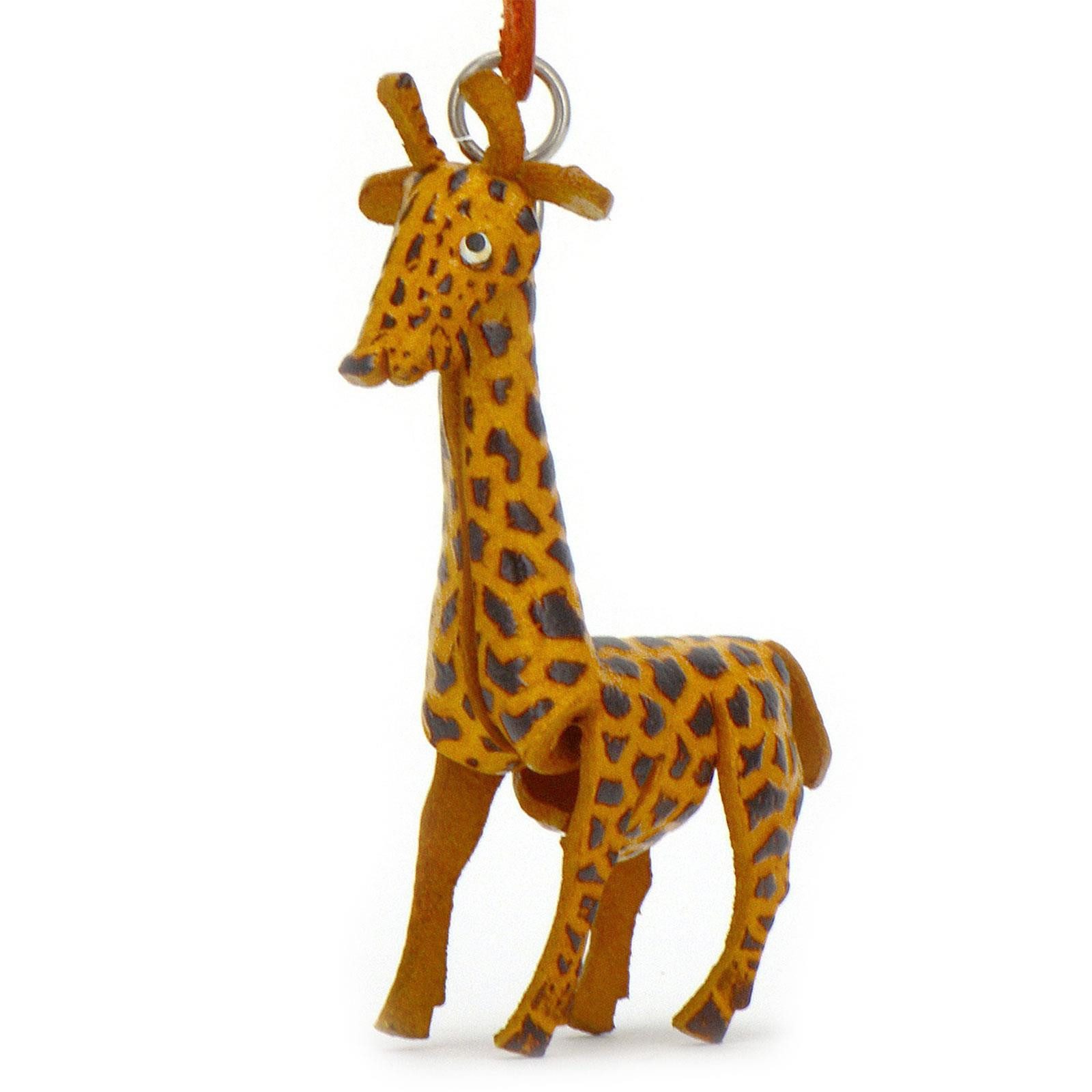 Monkimau Schlüsselanhänger Set Giraffen Schlüsselanhänger aus Leder