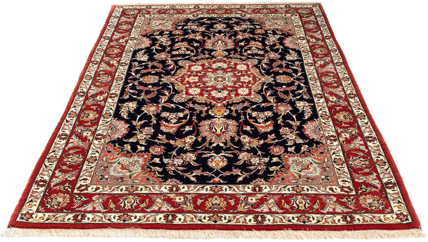 Wollteppich Ghom Medaillon 205 x 137 cm, morgenland, rechteckig, Höhe: 10 mm, Unikat mit Zertifikat