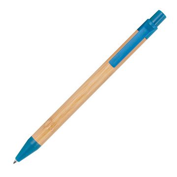 Livepac Office Kugelschreiber 10 Kugelschreiber aus Weizenstroh und Bambus / Farbe: blau