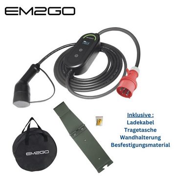 EM2GO AC Portable Charger, Take 11 KW, CEE rot Autoladekabel, Mobiler E-Auto Lader 11KW