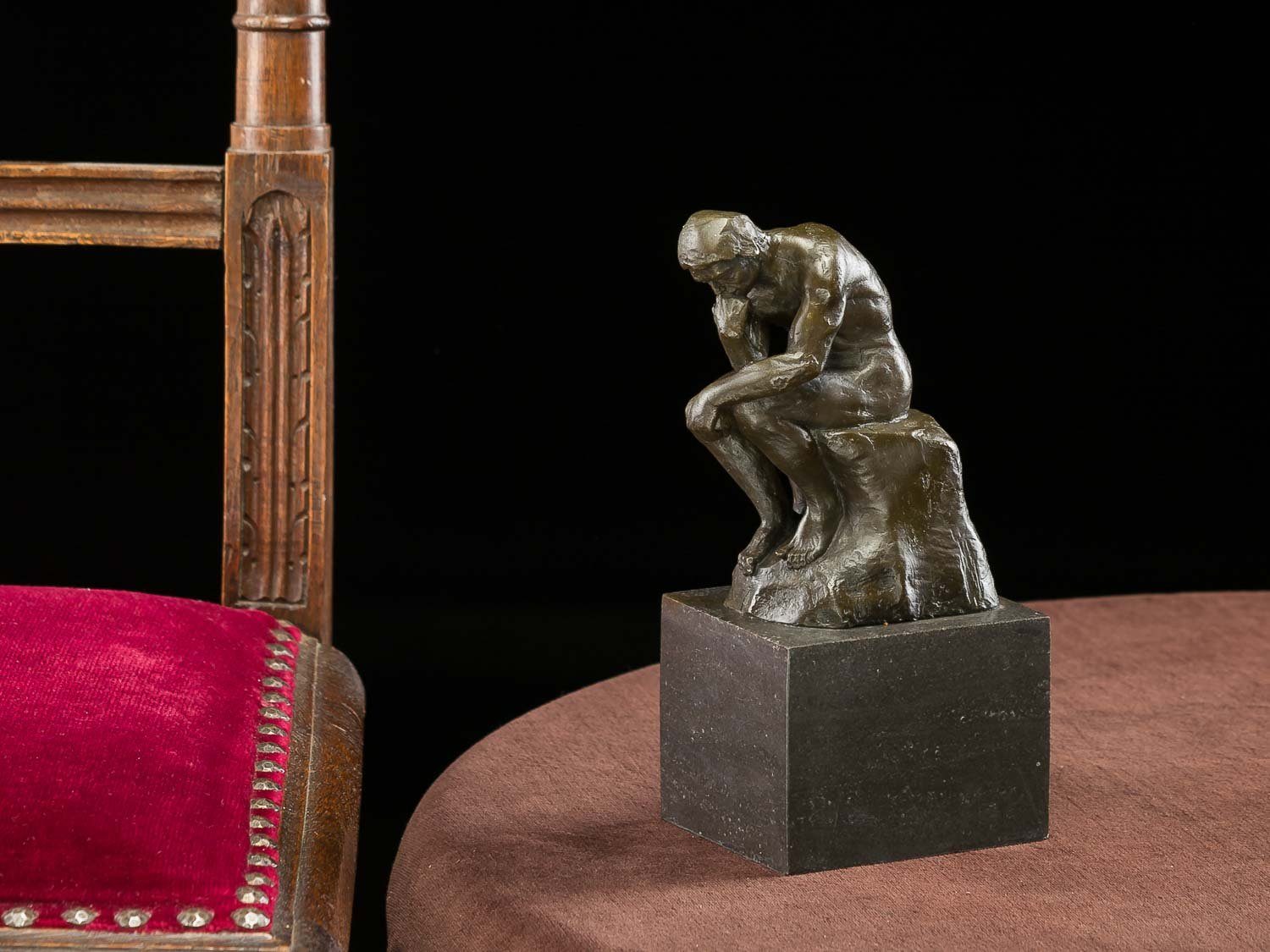 Aubaho Skulptur Bronzeskulptur Rodin Skulptur Bronzefigur Rep Denker Kopie Bronze nach