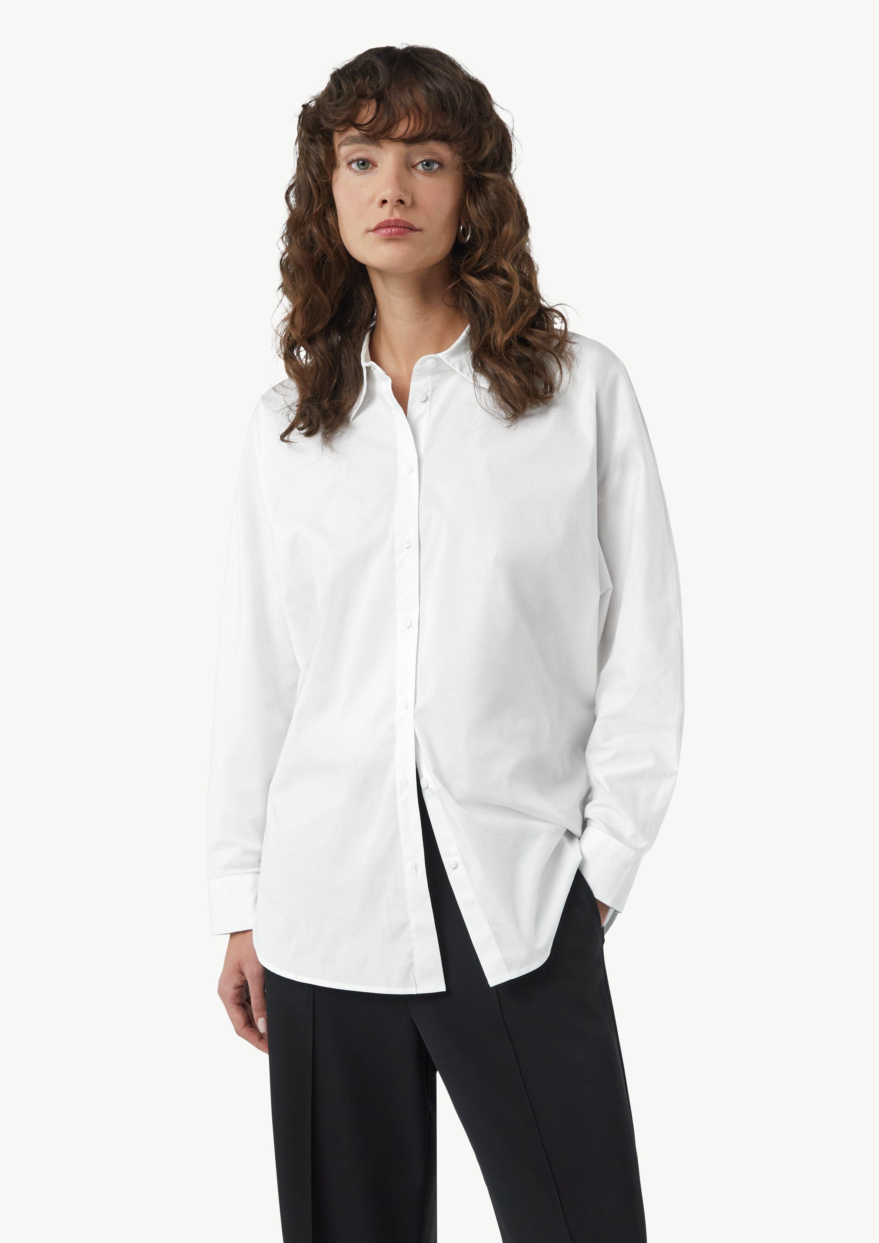 Langarmbluse Weite Hemd-Bluse mit Fledermausärmeln
