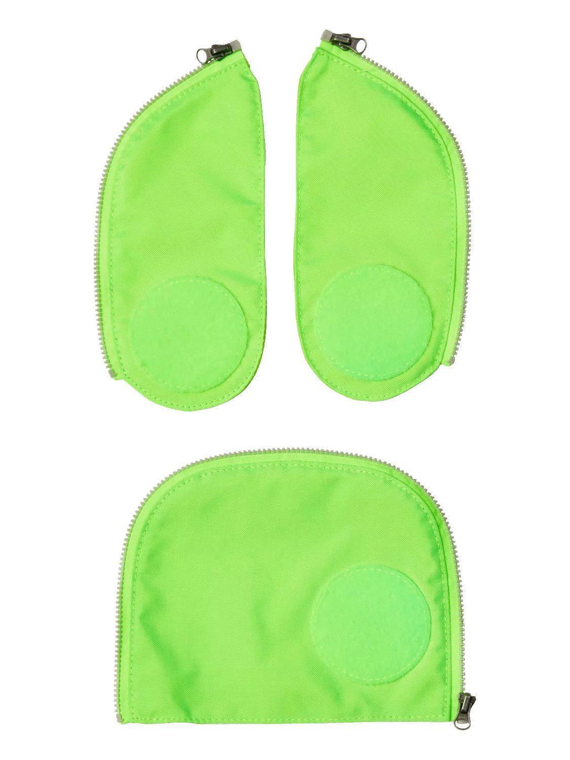 ergobag Schulranzen Fluo LED Zip Set (3-tlg), reflektierend