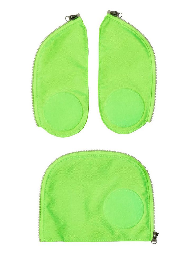 ergobag Schulranzen Fluo LED Zip Set (3-tlg), reflektierend