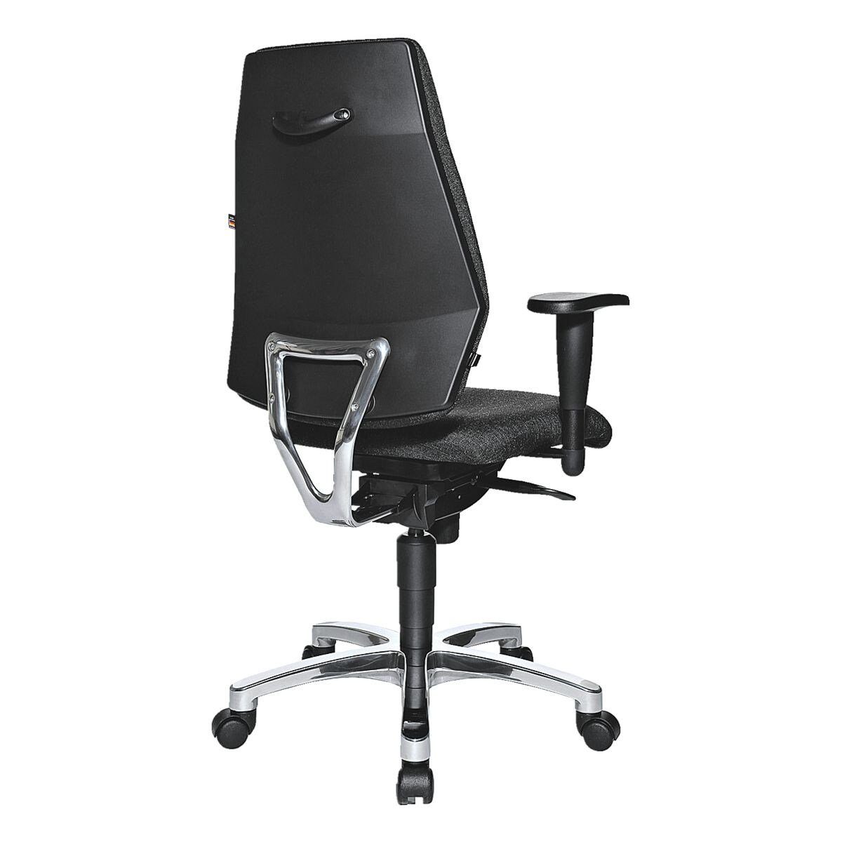 Flachsitz mit Schreibtischstuhl Sitness Armlehnen, anthrazit TOPSTAR Body-Balance-Tec 30, und