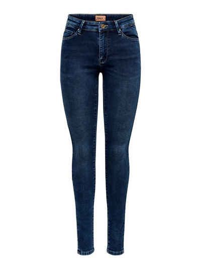 ONLY Stretch-Jeans Only Damen Jeans-Hose OnlCarmen Regular Skinny blau