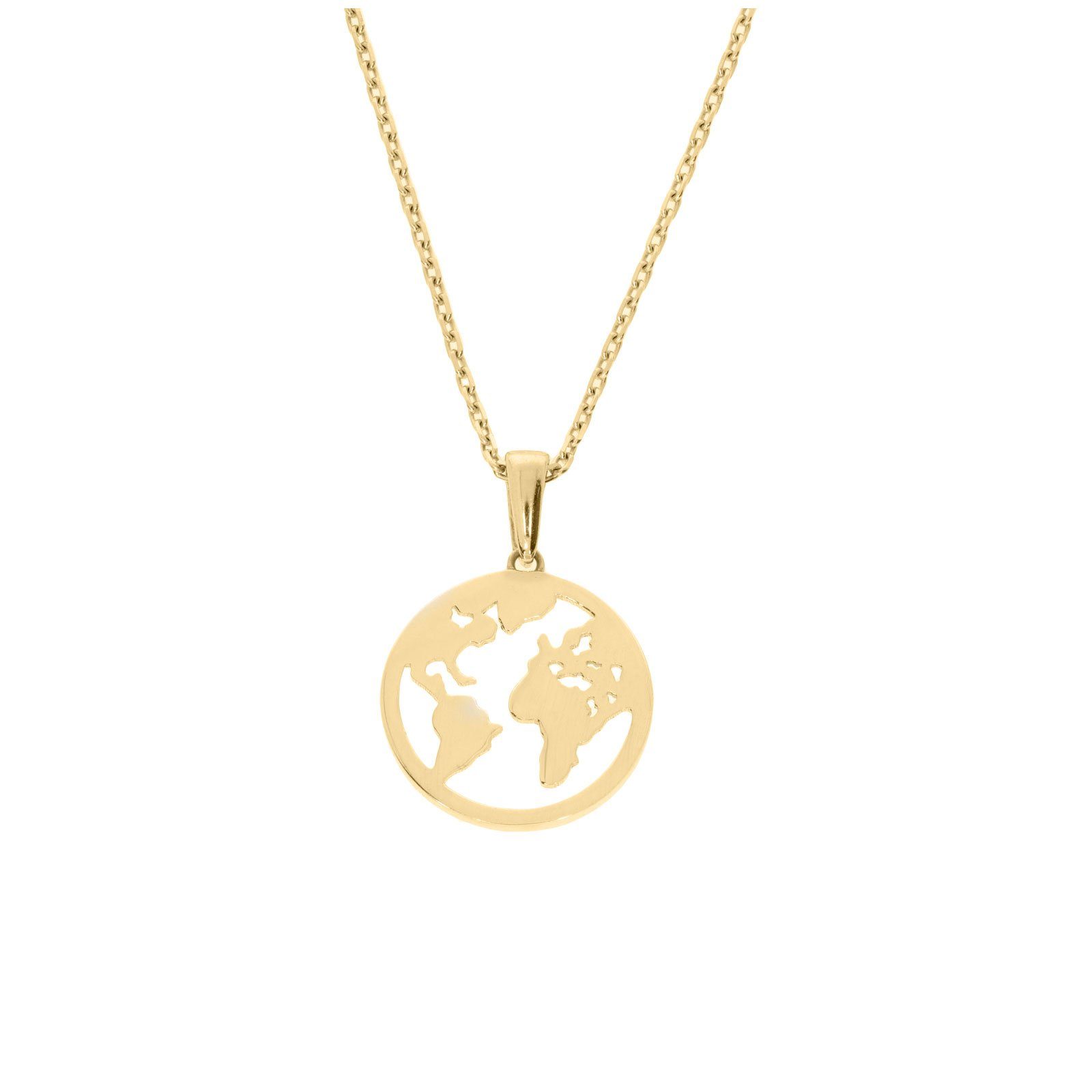 Stella-Jewellery Collier Weltkugel 585 Gold Gelbgold mit Kette Globus Erde, günstig online kaufen