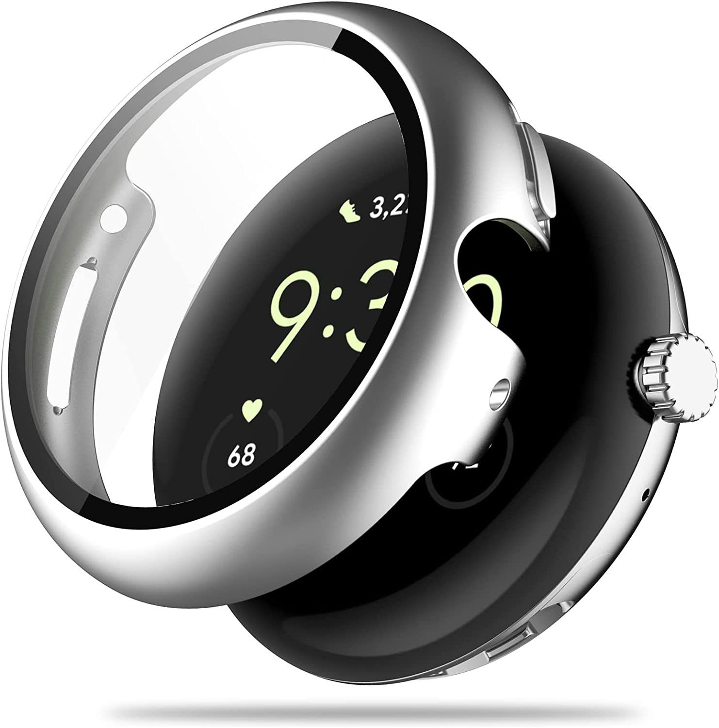 MSM Smartwatch-Hülle Hülle für Google Pixel Watch Panzerfolie Case Display Schutzglas – Bild 3 von 5