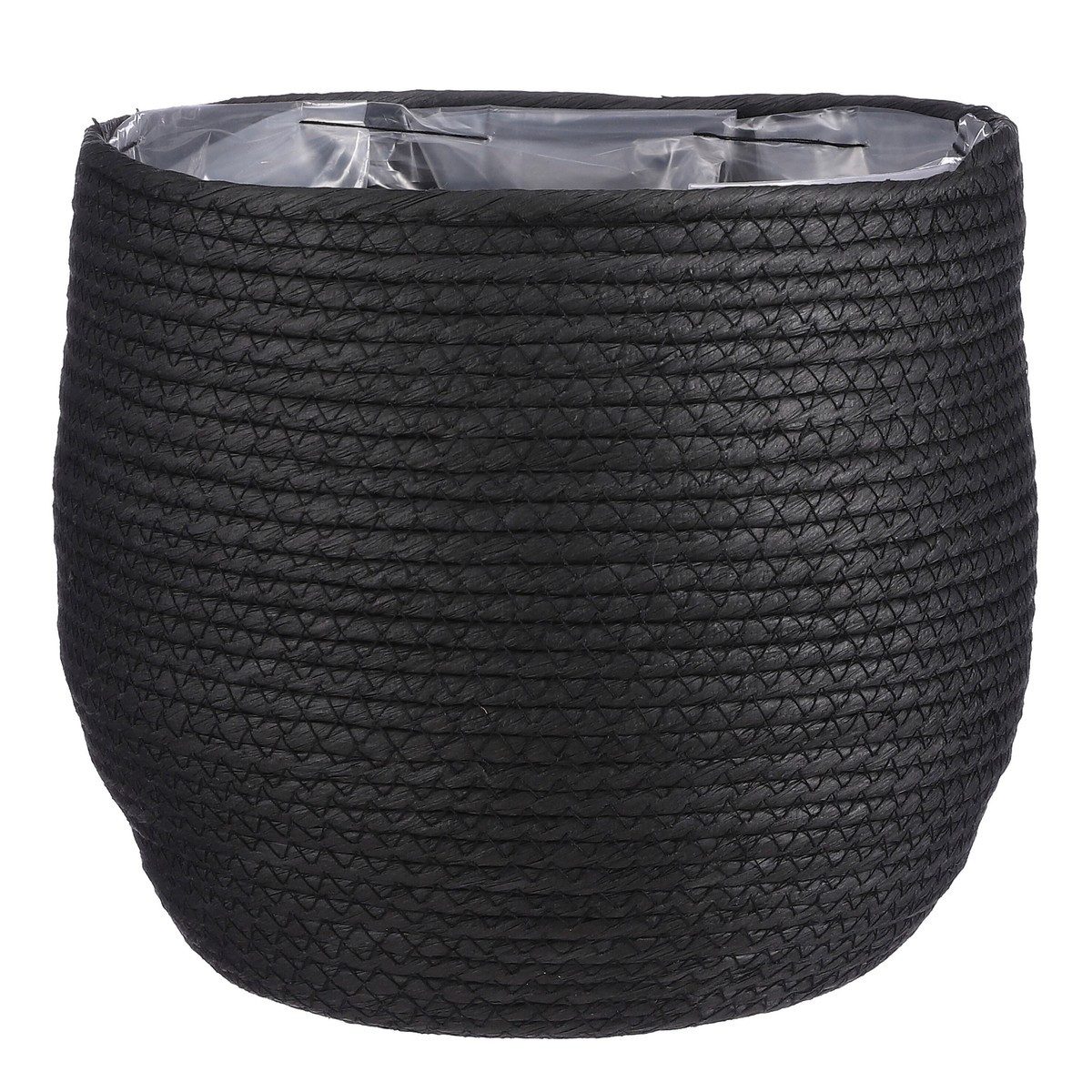Mica Decorations Blumentopf Mica Decorations Jorck Korb rund schwarz - h24xd26cm