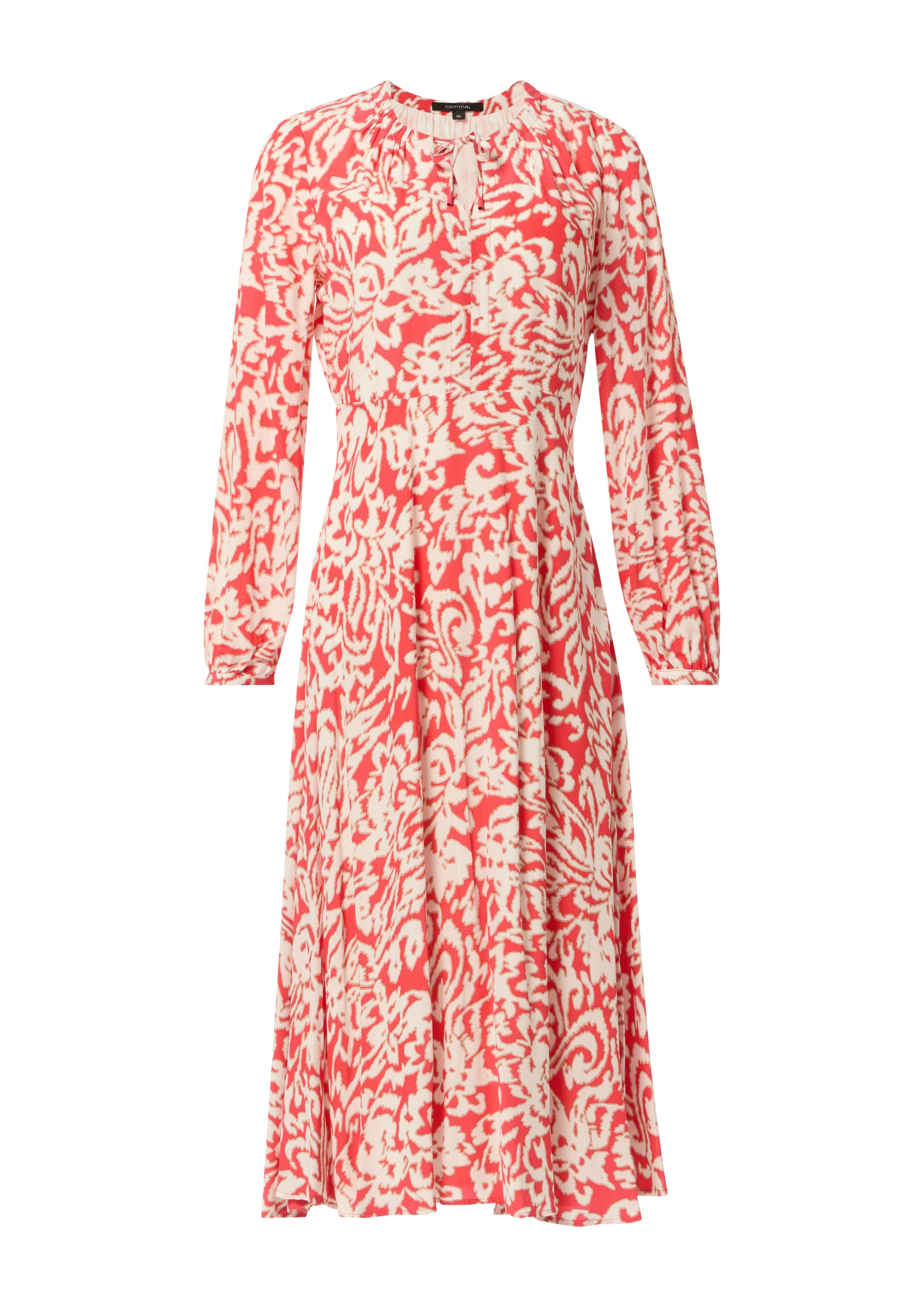 comma Midikleid Kleid Midikleid mit Crêpestruktur