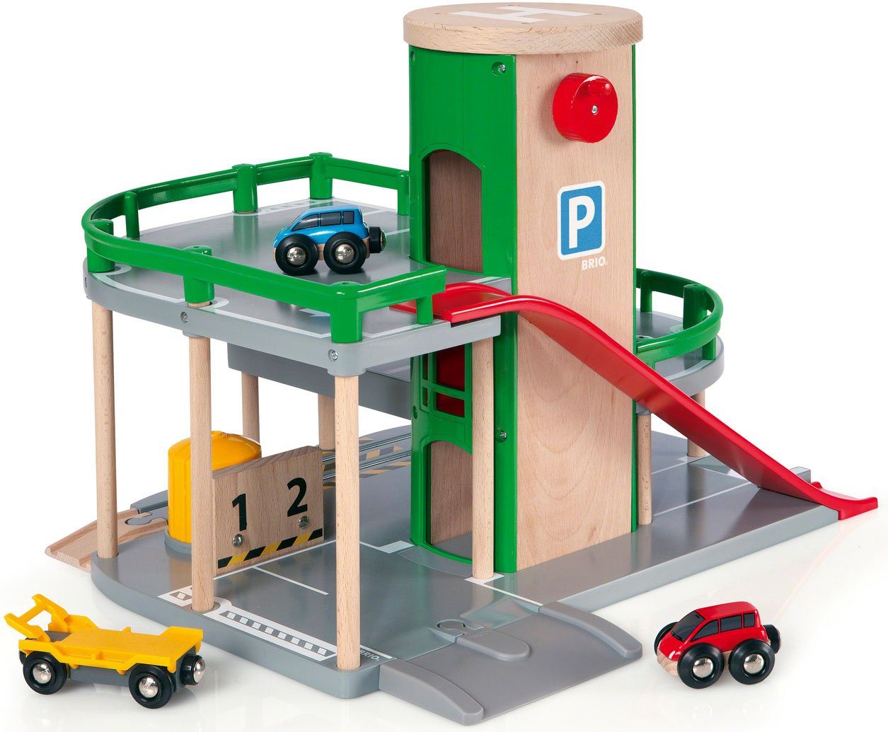 BRIO® Spiel-Parkhaus BRIO® WORLD, Parkhaus, Straßen & Schienen, FSC®- schützt Wald - weltweit