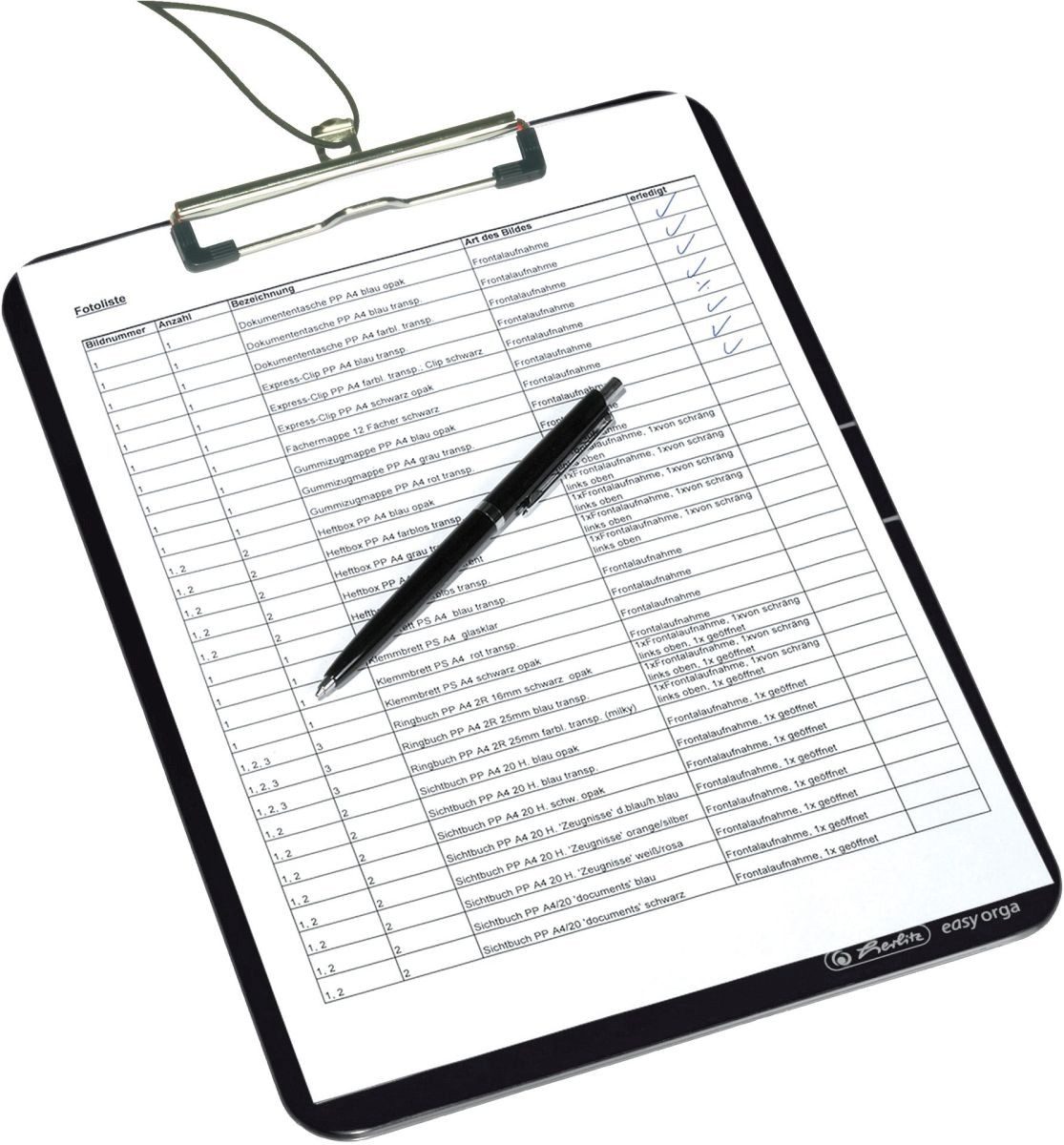 Herlitz Schreibmappe Klemmbrett PS A4 schwarz günstig online kaufen