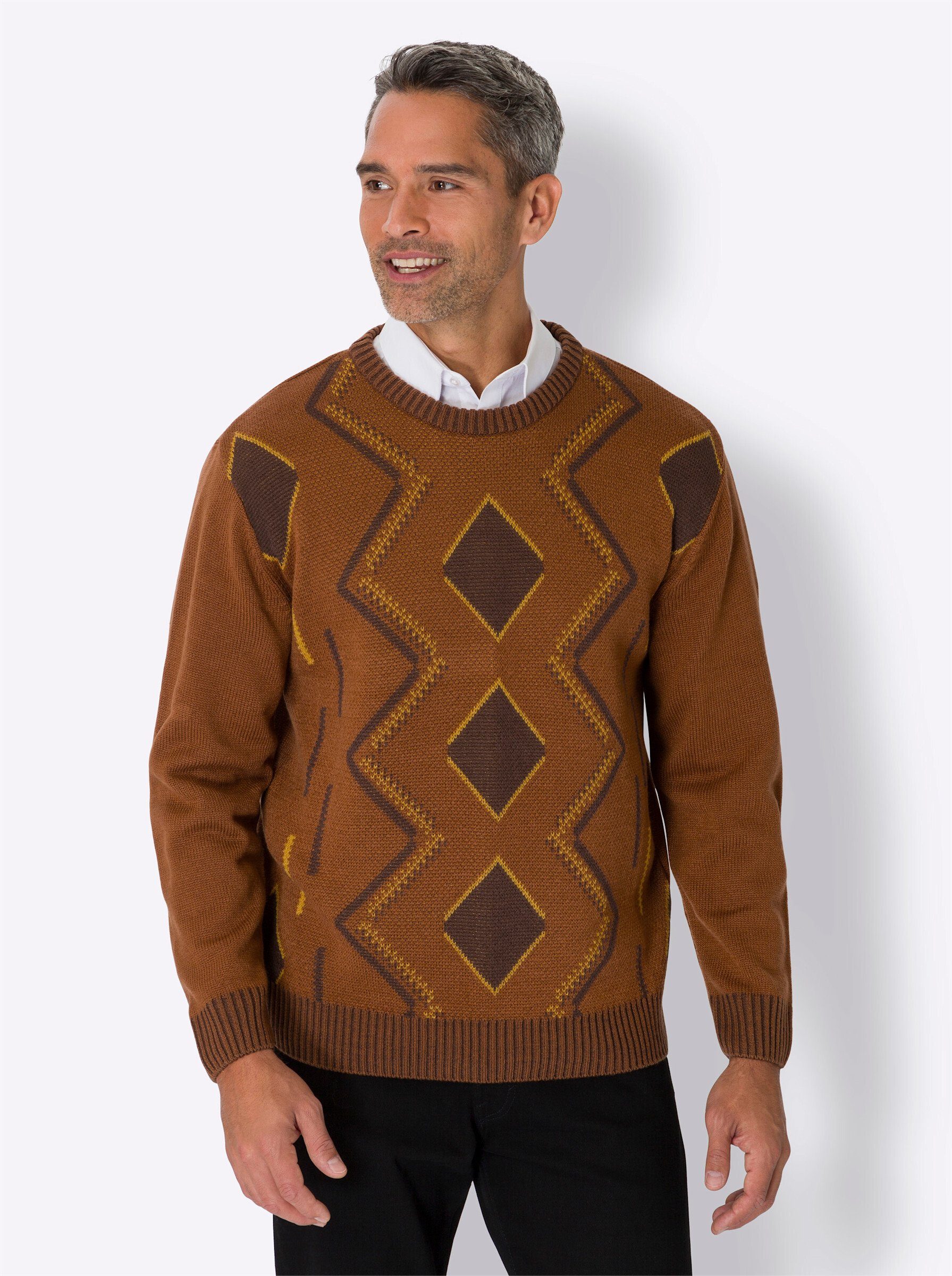 Strickpullover Rundhals-Pullover