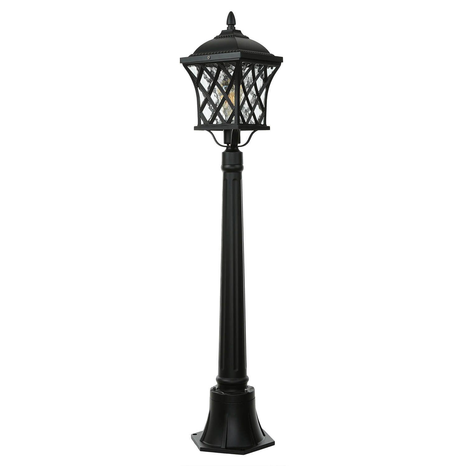 Licht-Erlebnisse Außen-Stehlampe TAY, ohne Leuchtmittel, Standleuchte Gartenbeleuchtung Anthrazit Aluminium Glas