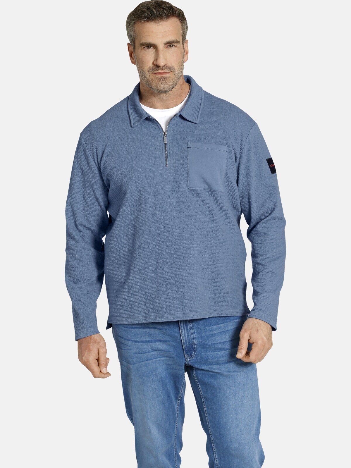 Super beliebt, hohe Qualität garantiert Charles Colby Sweatshirt EARL Kragen mit VASS Zipper weich am