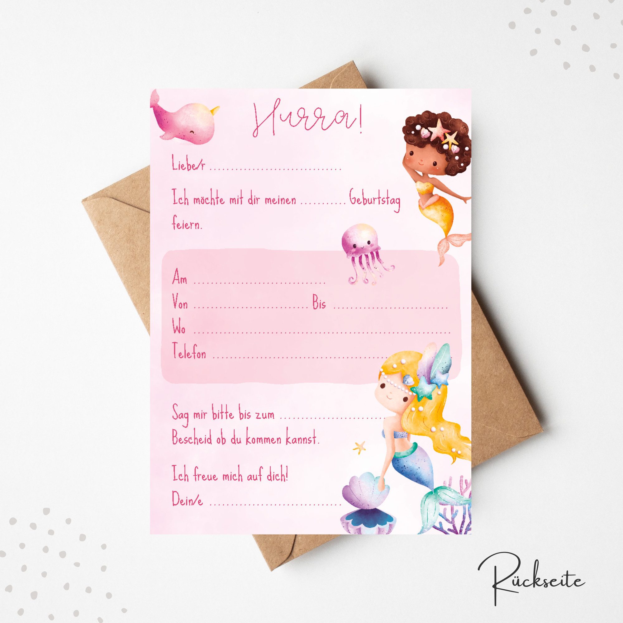 MeinBaby123® Einladungskarten Kindergeburtstag inkl. 10 Umschläge, Kindergeburtstag Jungs und Mädchen, Geburtstagseinladungen Kinder