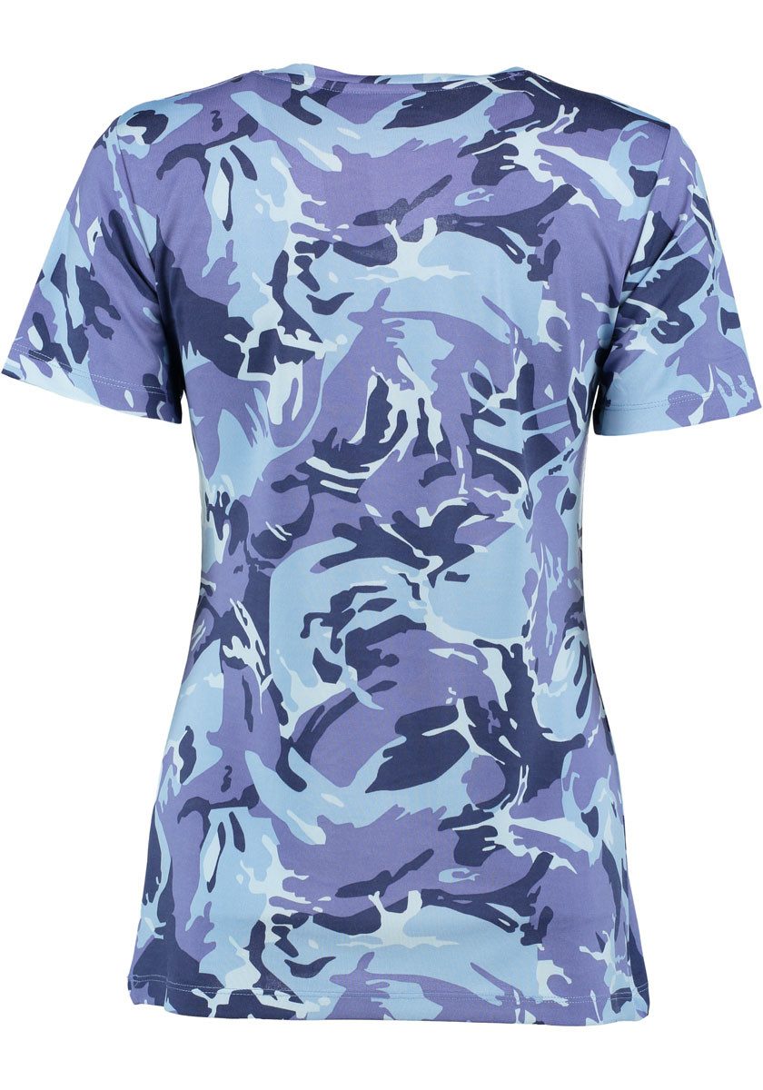 Tom Collins T-Shirt Triku Kurzarmshirt mit Allover-Camouflage-Druck