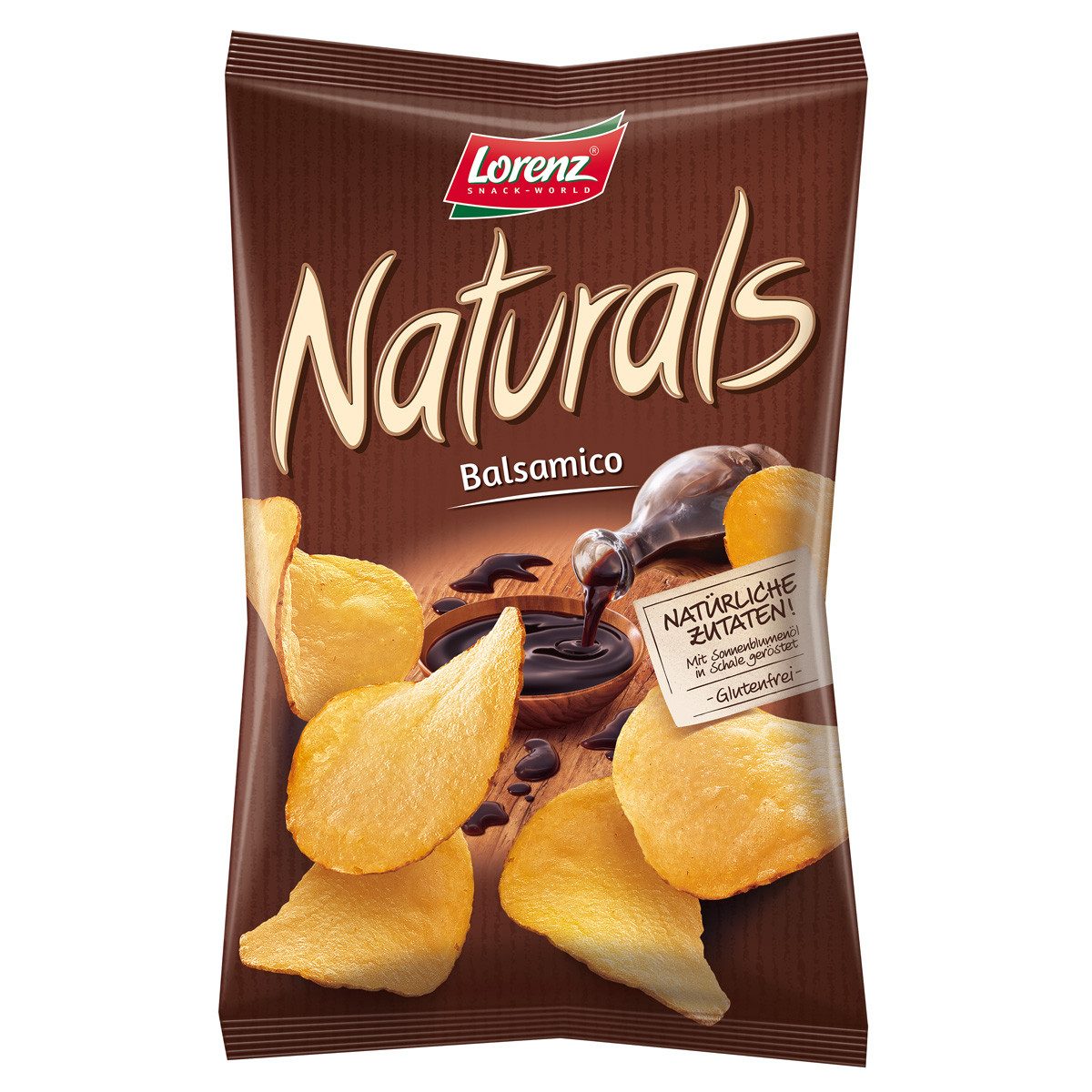 LORENZ Knabberei, Lorenz Naturals Balsamico Kartoffel Chips in Schale geröstet 95g