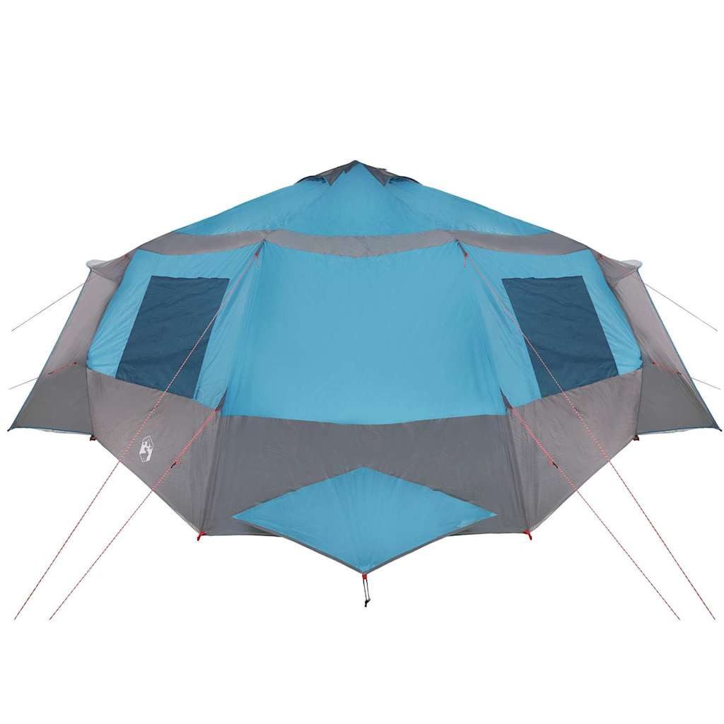 vidaXL Tunnelzelt Kabine Zelt 12-Personen Blau und Grau 405 x 405 x 273 cm, (1 tlg)