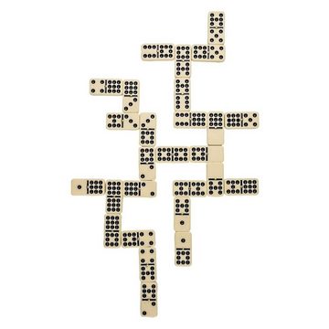 Philos Spiel, Familienspiel 3627 - Domino, Doppel 9, in Box aus Walnussoptik,..., Strategiespiel