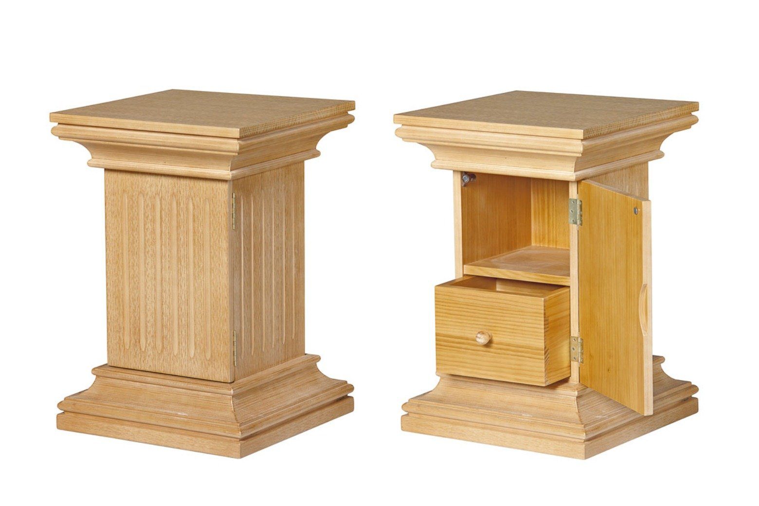 Casamia Blumenhocker Säulenschrank Chalet B 42 H 62 cm Holztür und Schubkasten Pinie massiv