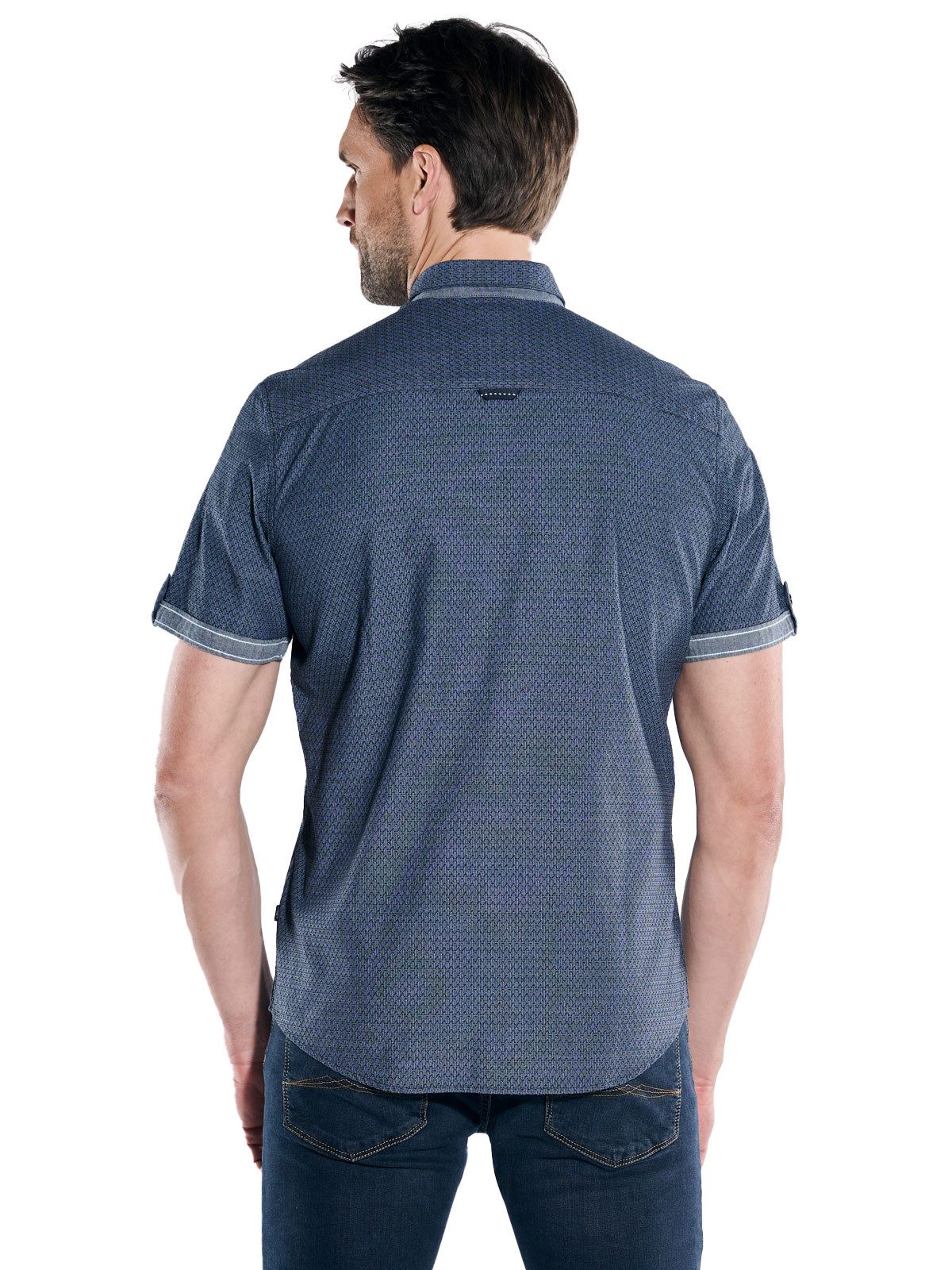 Engbers Kurzarmhemd engbers Herren Kurzarm-Hemd strukturiert, Brilliantblau günstig online kaufen