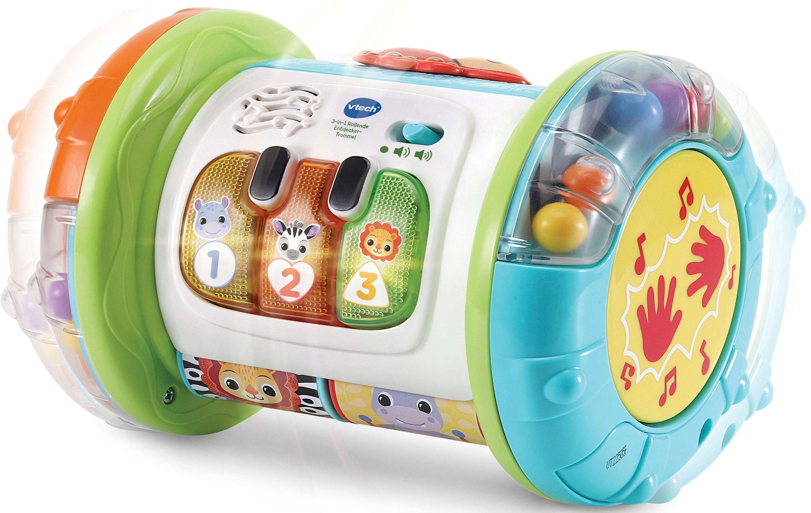 Vtech® Lernspielzeug Vtech Baby, 3in1 Rollende Entdecker-Trommel